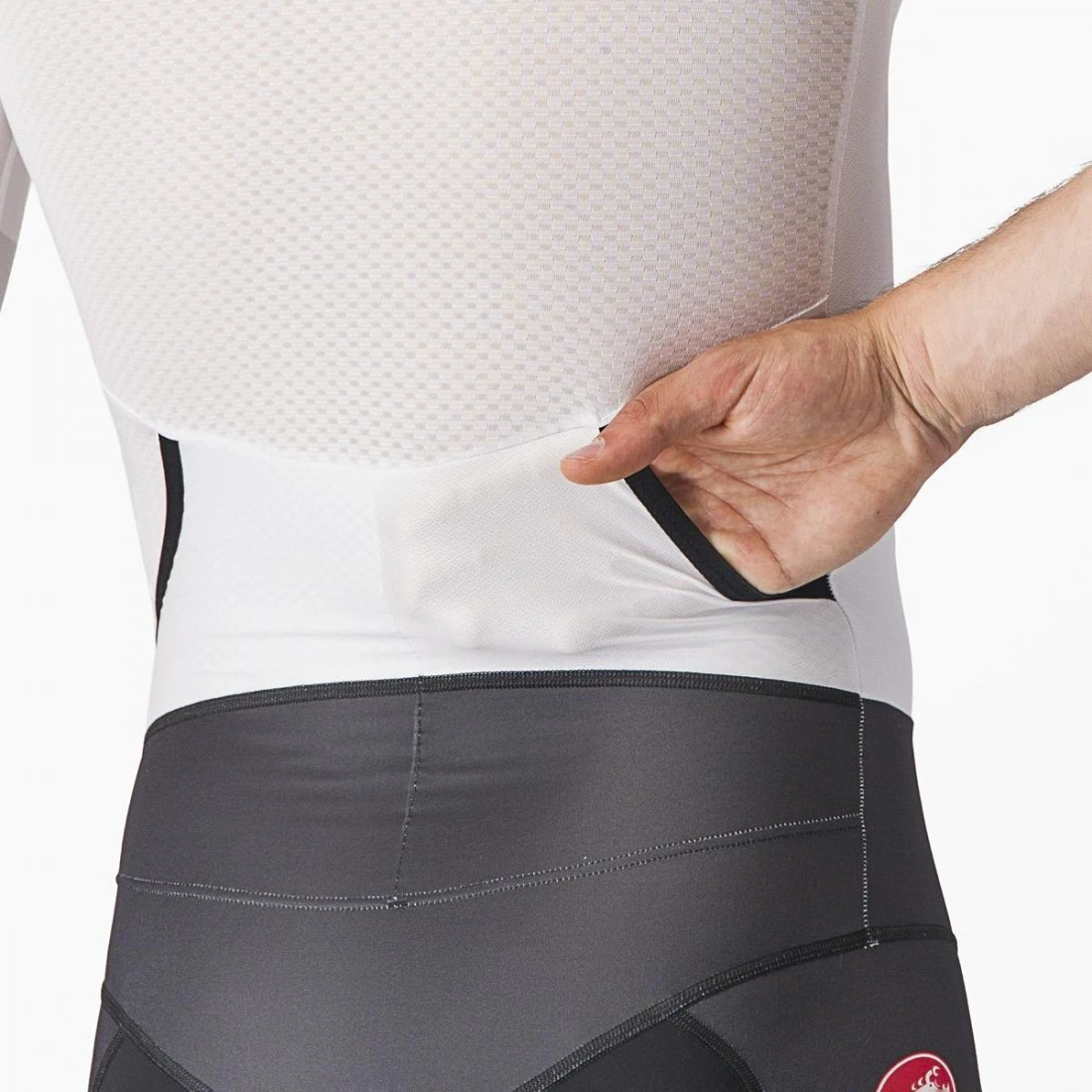 4. Costum de triatlon cu maneca scurta Castelli Free Sanremo SS Alb/Negru XS