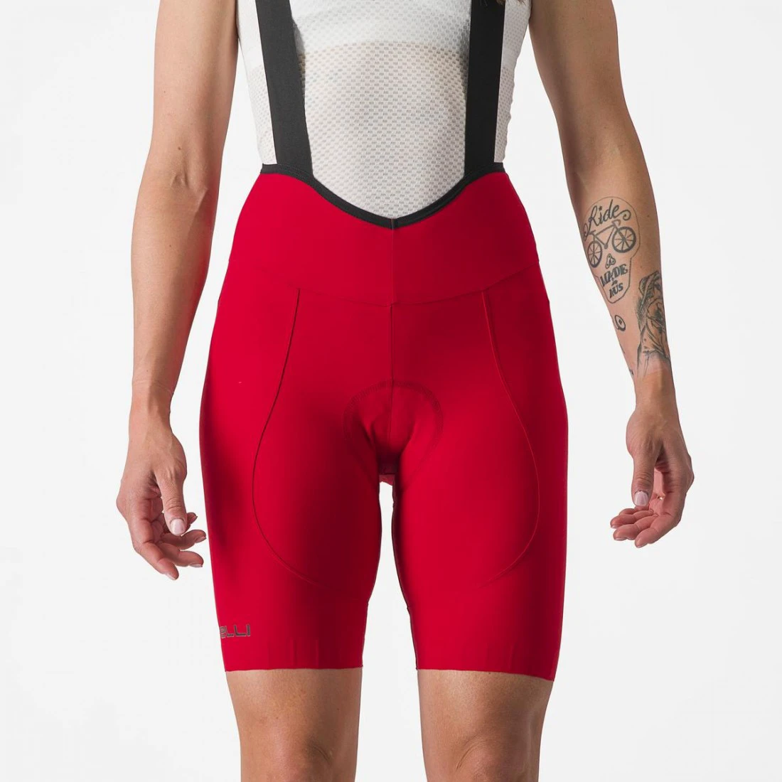 8. Pantaloni scurti cu bretele Castelli Espresso W DT de dama Rosu M