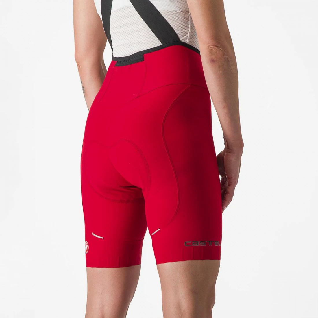4. Pantaloni scurti cu bretele Castelli Espresso W DT de dama Rosu XS