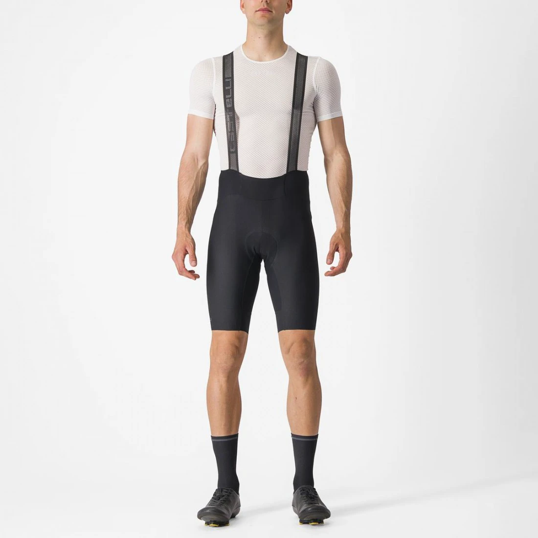 1. Pantaloni scurti cu bretele Castelli Espresso Negru XXXL
