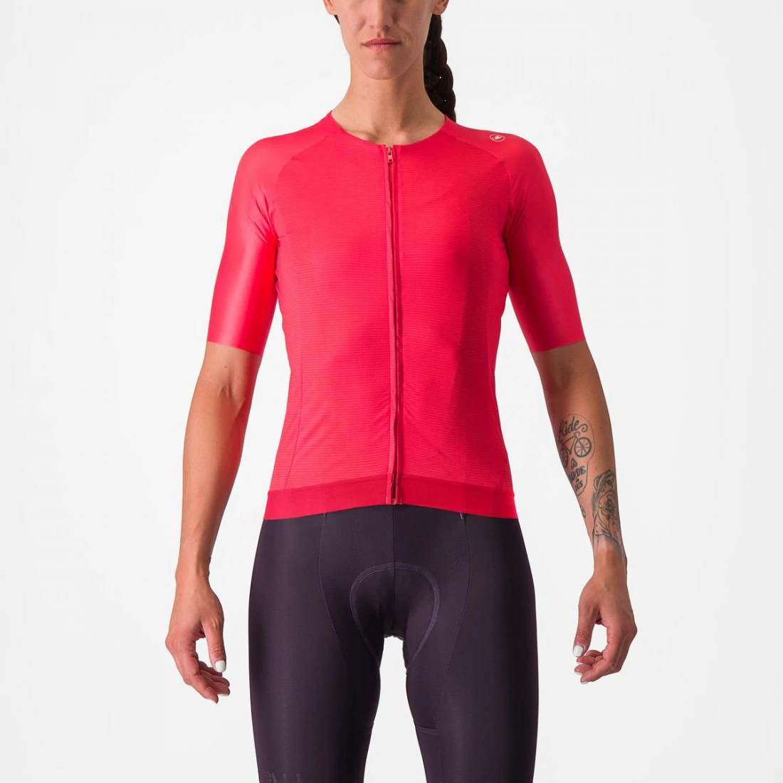 1. Tricou cu maneca scurta Castelli Aero PRO 7.0 W de dama Rosu M