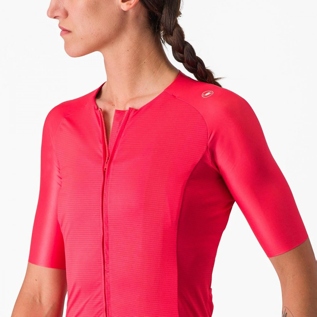 5. Tricou cu maneca scurta Castelli Aero PRO 7.0 W de dama Rosu XS