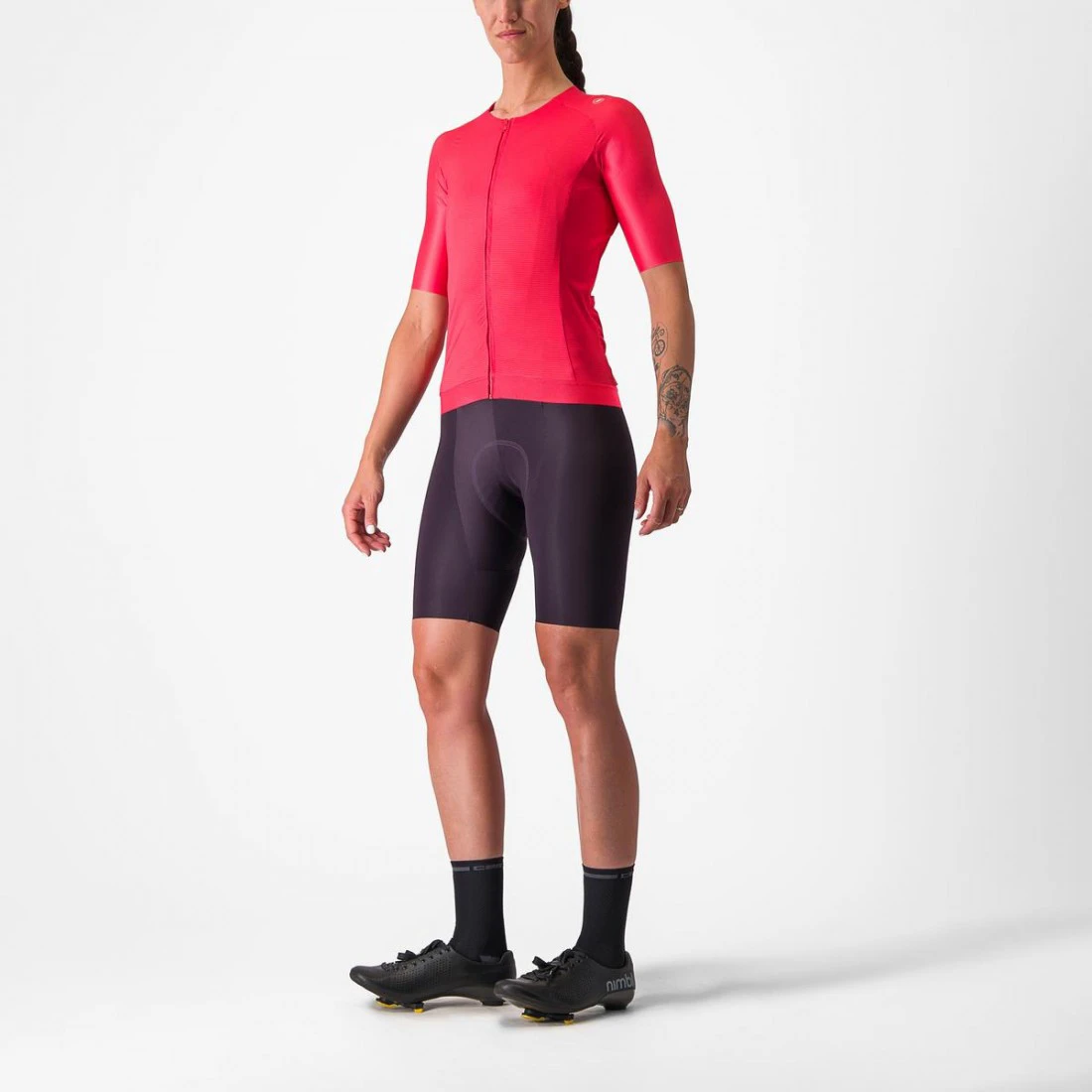 7. Tricou cu maneca scurta Castelli Aero PRO 7.0 W de dama Rosu XS