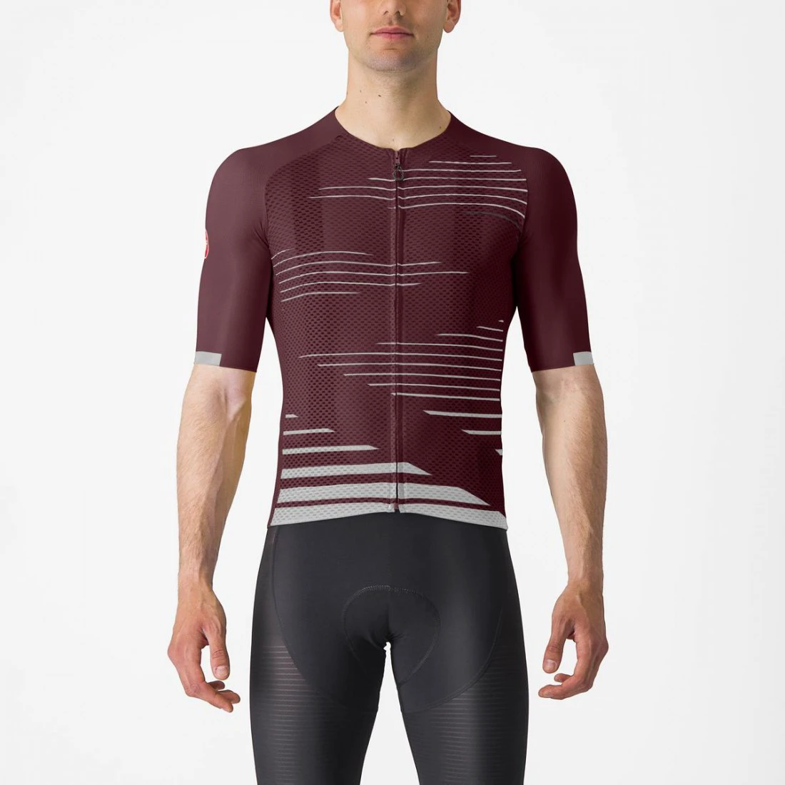 1. Tricou cu maneca scurta Castelli Climbers 4.0 Visiniu/Gri S