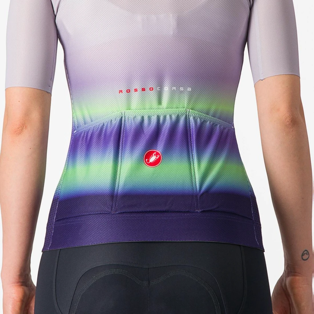 6. Tricou cu maneca scurta Castelli Climbers 4.0 W de dama Violet/Vernil/Mov M