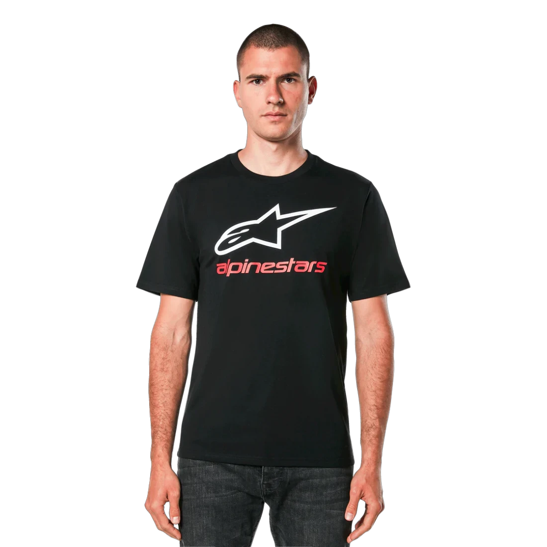 1. Tricou Alpinestars Always 2.0 CSF Tee Black/White/Red S