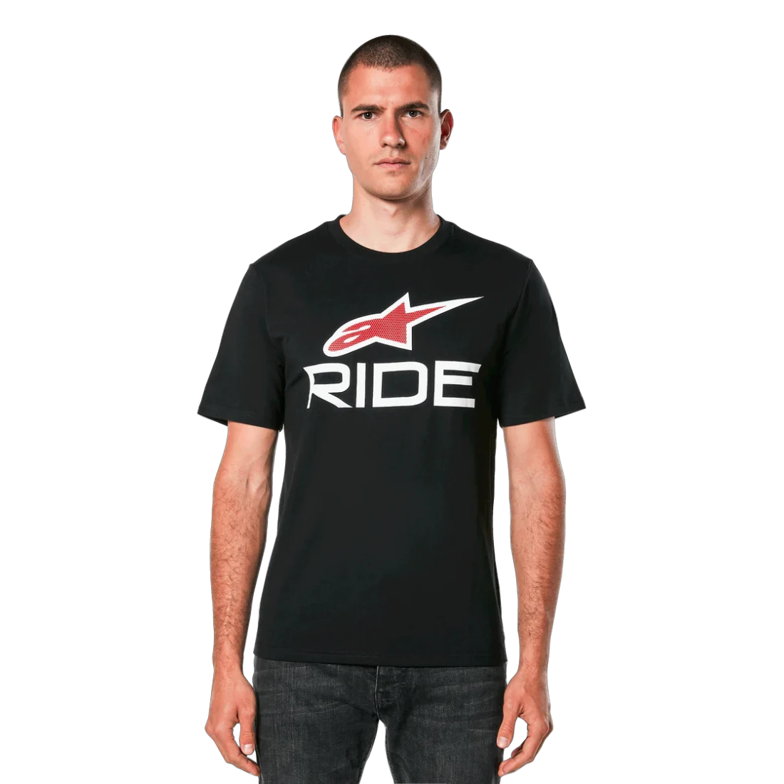 1. Tricou Alpinestars Ride 4.0 CSF Tee Black/White/Red M