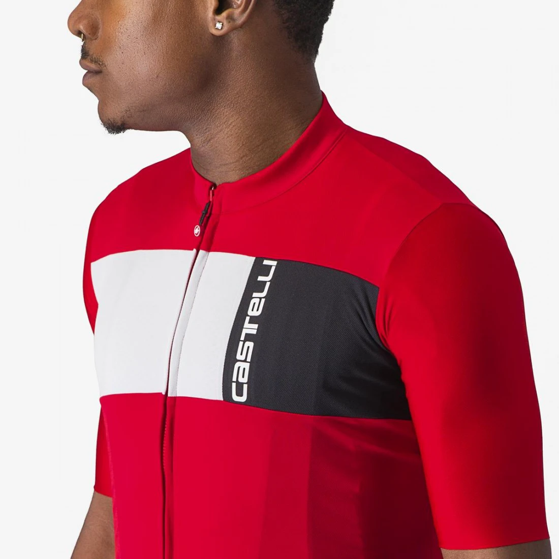 5. Tricou cu maneca scurta Castelli Prologo 7 Rosu/Alb/Negru M