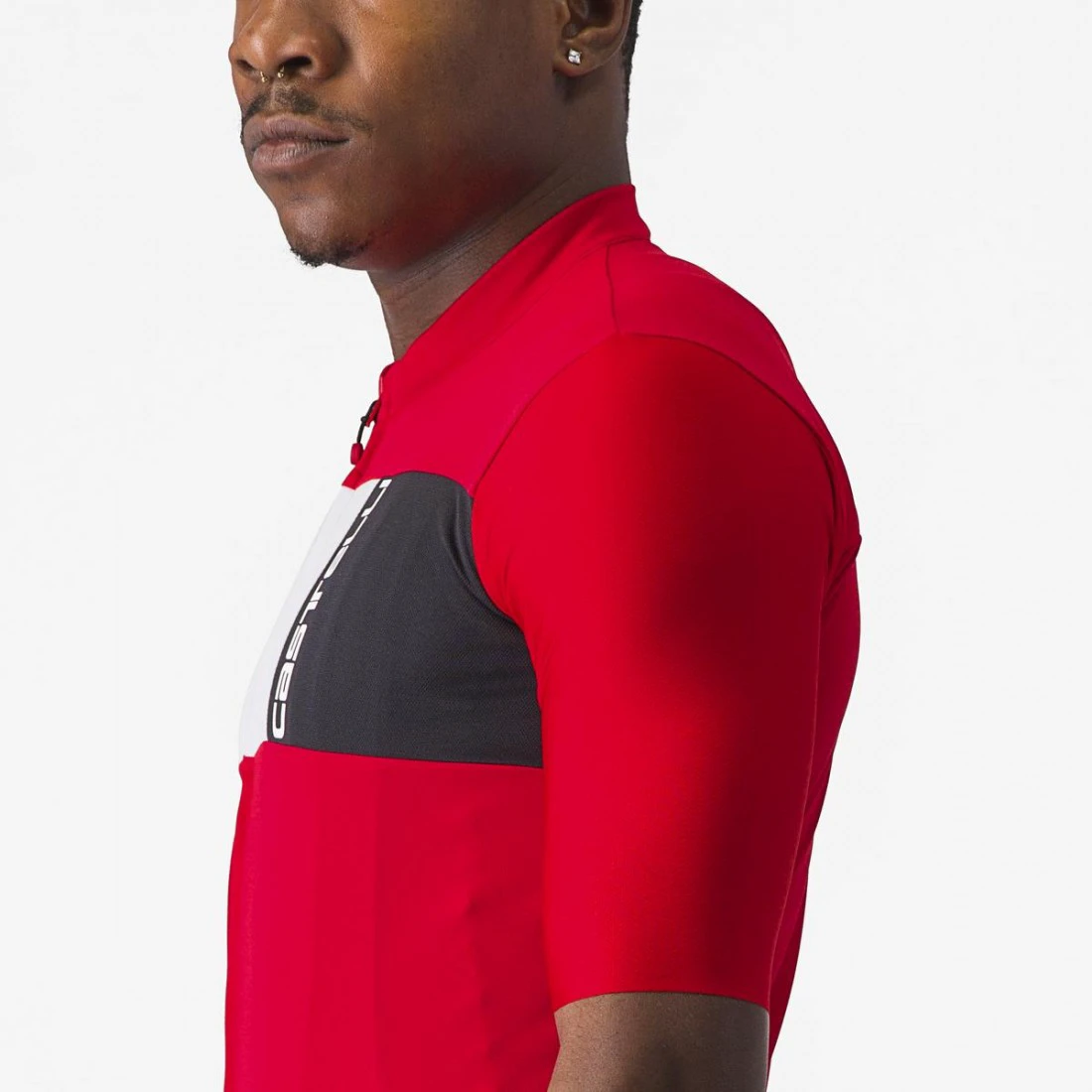 6. Tricou cu maneca scurta Castelli Prologo 7 Rosu/Alb/Negru M