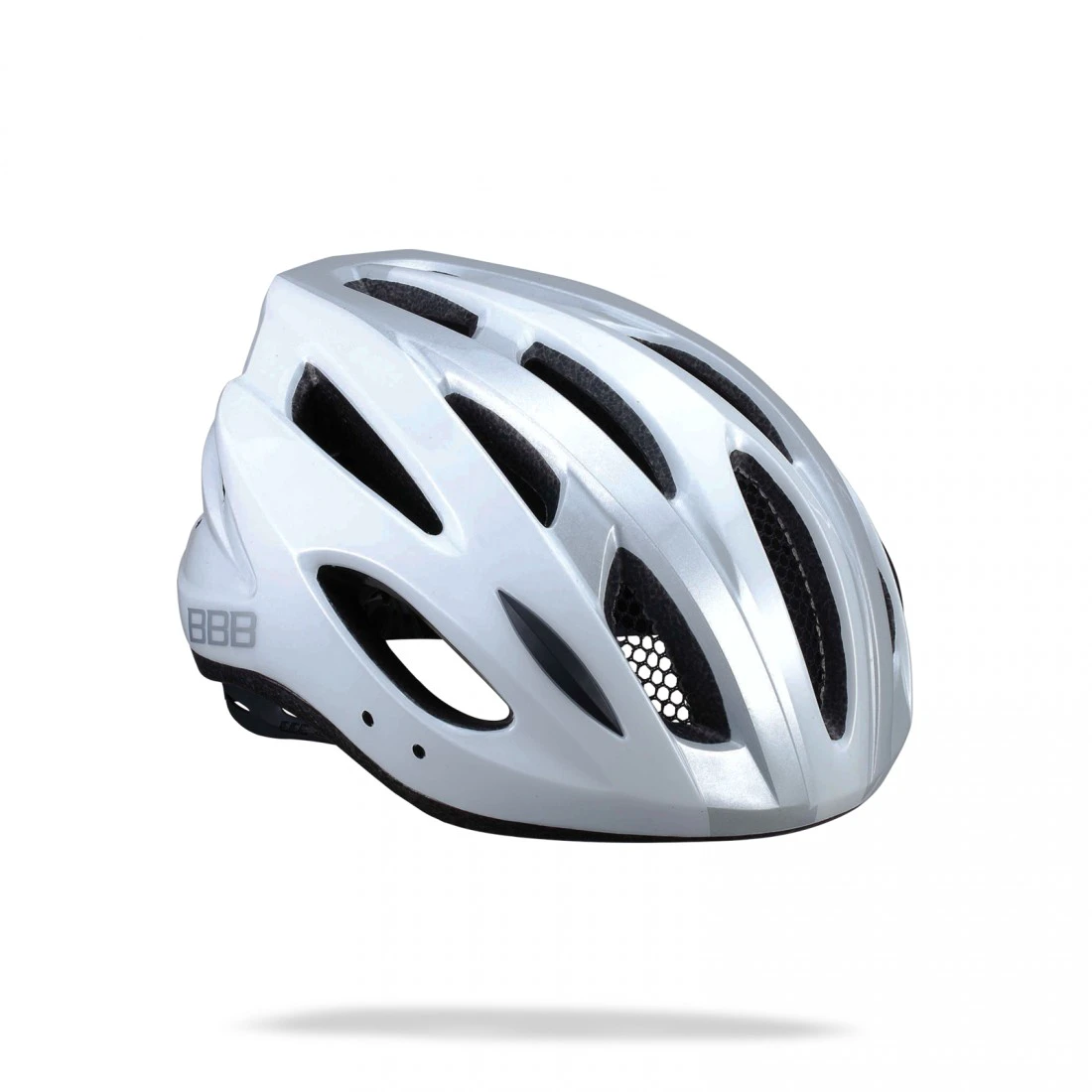 1. Casca BBB Condor BHE-35 alb/argintiu L (58-62 cm)