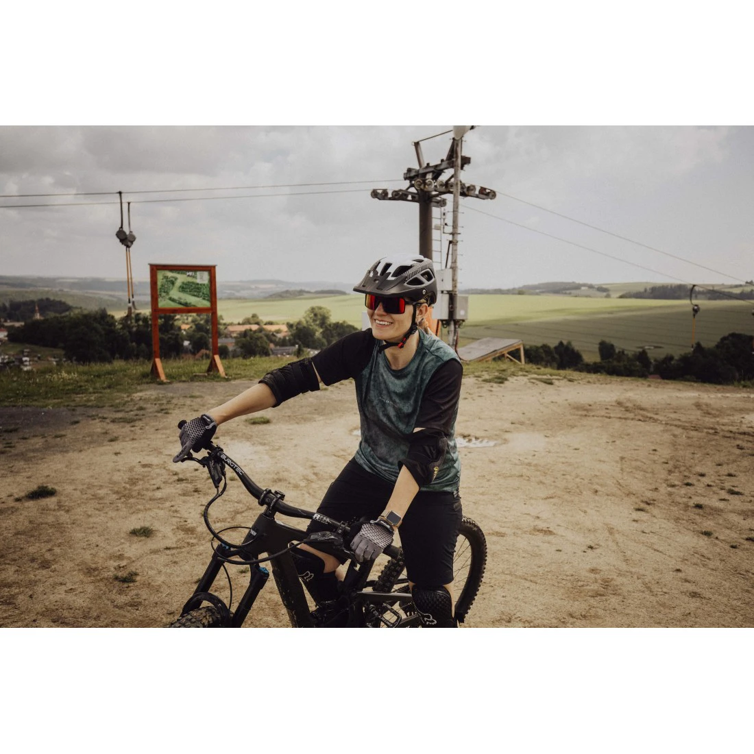 5. Tricou Force MTB Move maneci scurte Verde Inchis XL