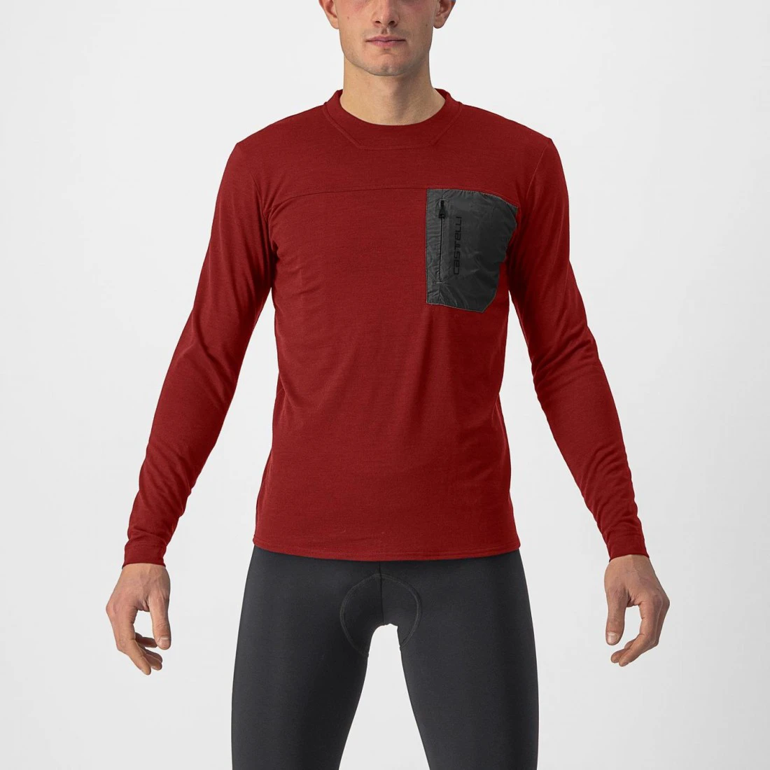Tricou cu maneca lunga Castelli Unlimited Merino LS Rosu XL - 152058
