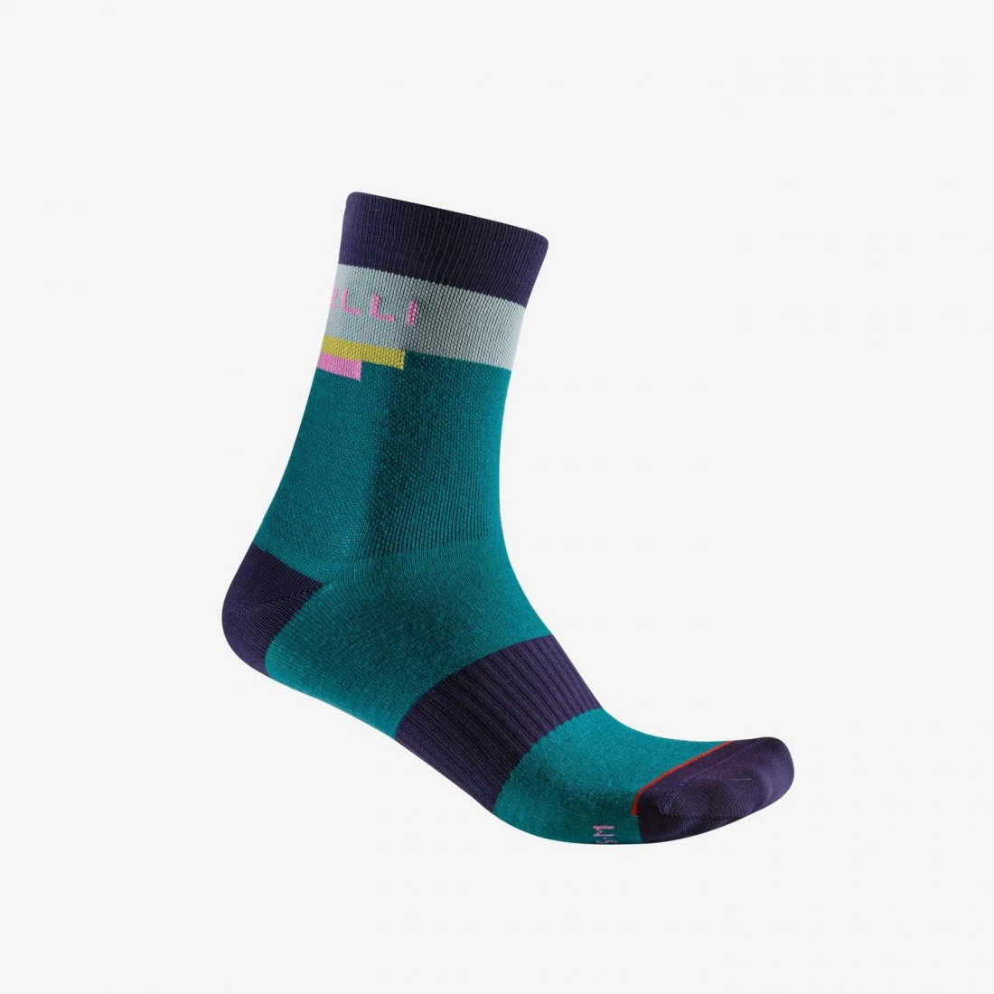 1. Sosete Castelli Velocissima 2 Thermal Turcoaz/Bleumarin/Gri S/M 35-38