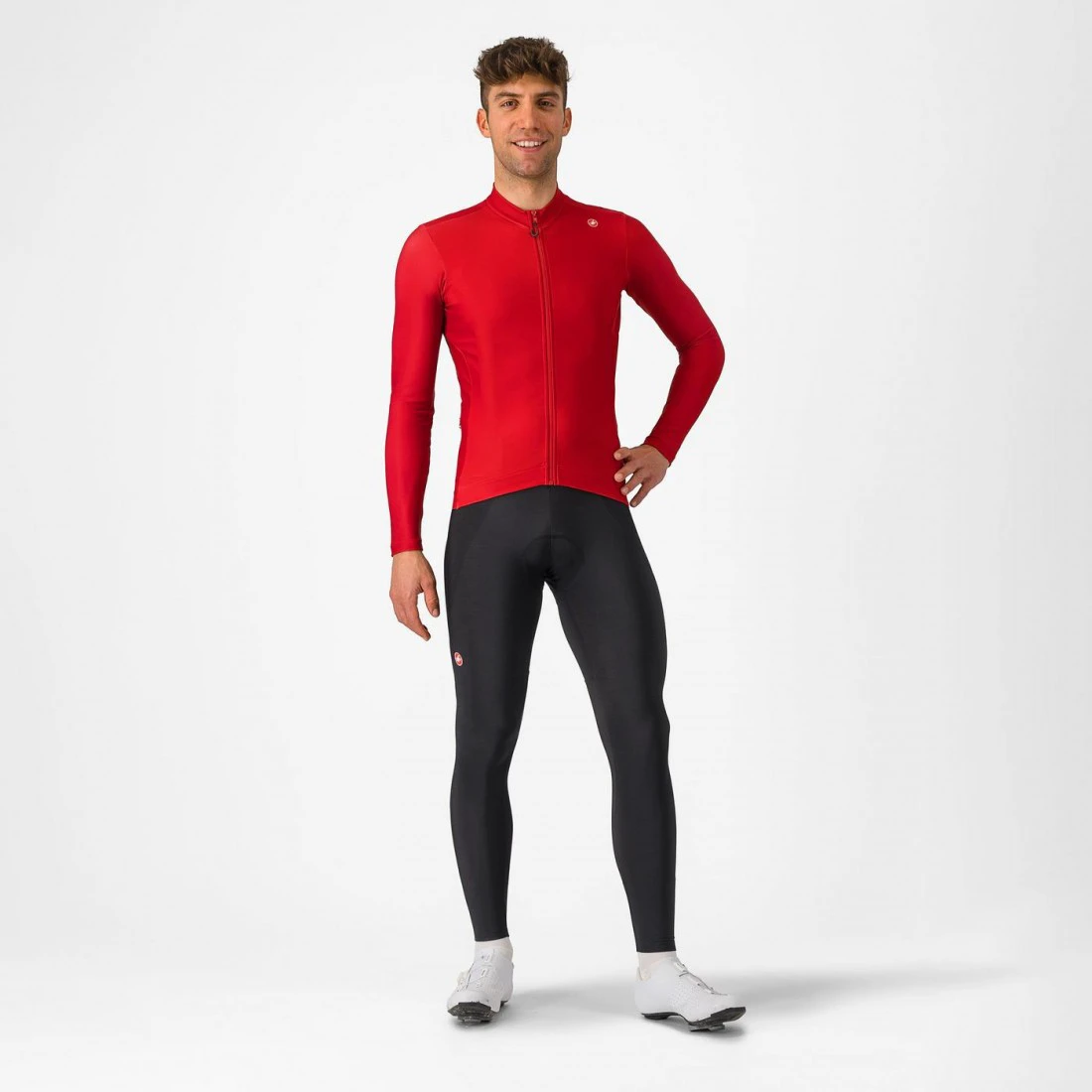 6. Tricou cu maneca lunga Castelli Espresso Thermal Rosu Aprins S