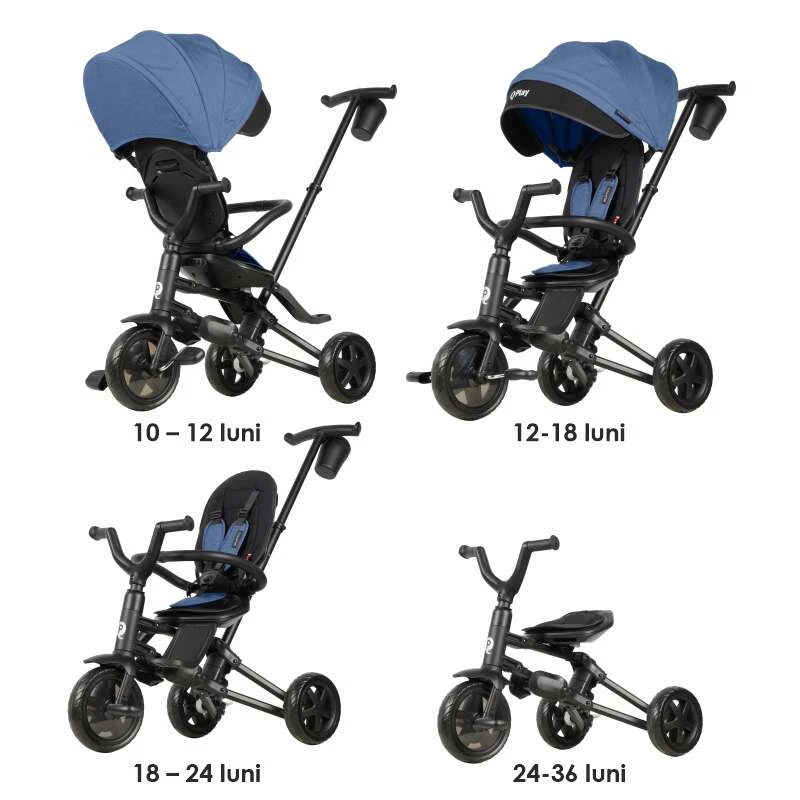 23. Tricicleta Copii ultrapliabila Qplay Nova Niello Albastru