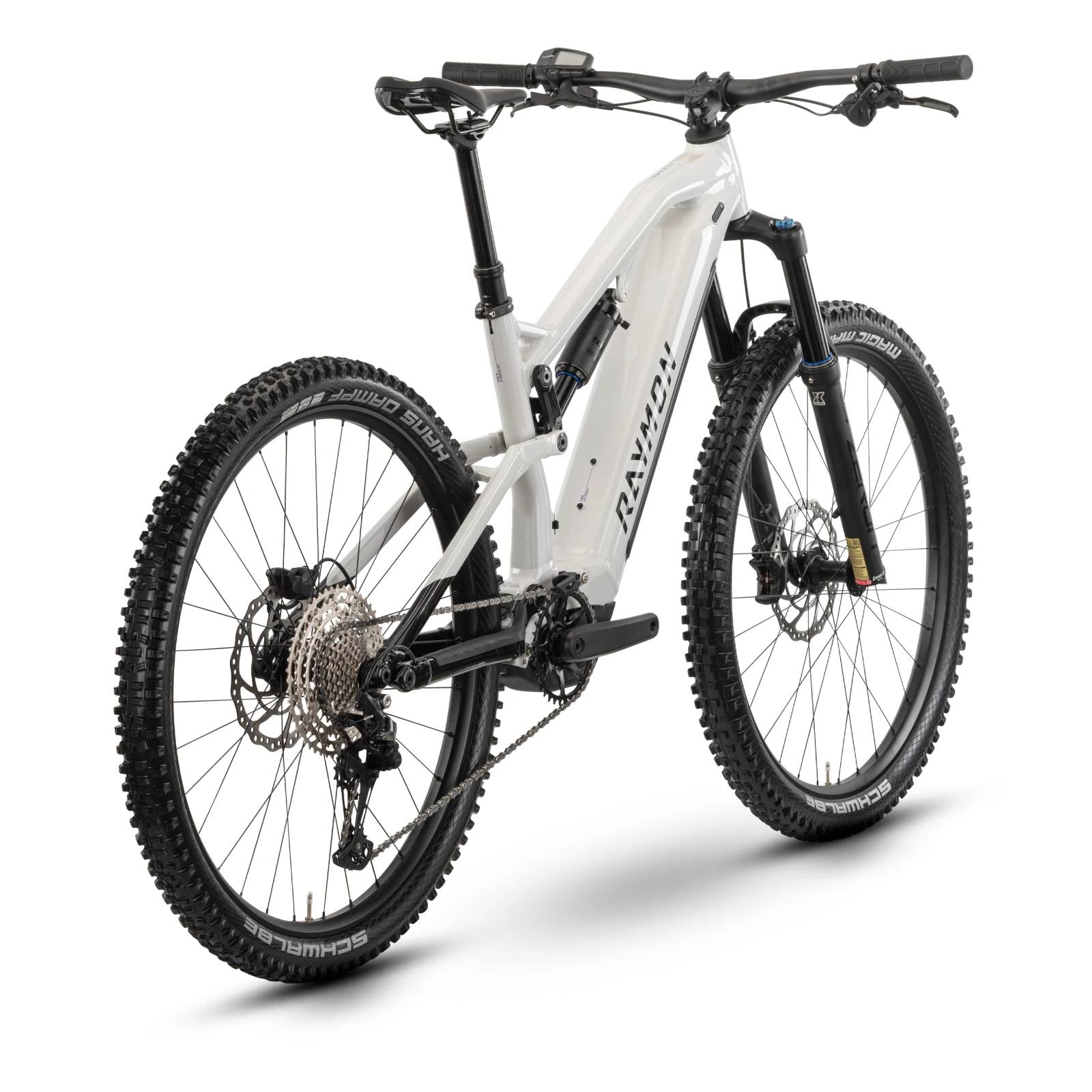 3. Bicicleta Electrica Raymon Full Suspension Trailray 150 2025 - 29 Inch, S, Alb - Deore