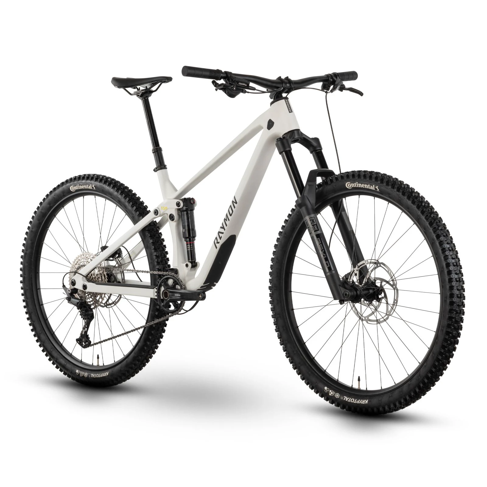 3. Bicicleta Full Suspension Raymon Rokua 150 2025 - 29 Inch, S, Alb - Deore