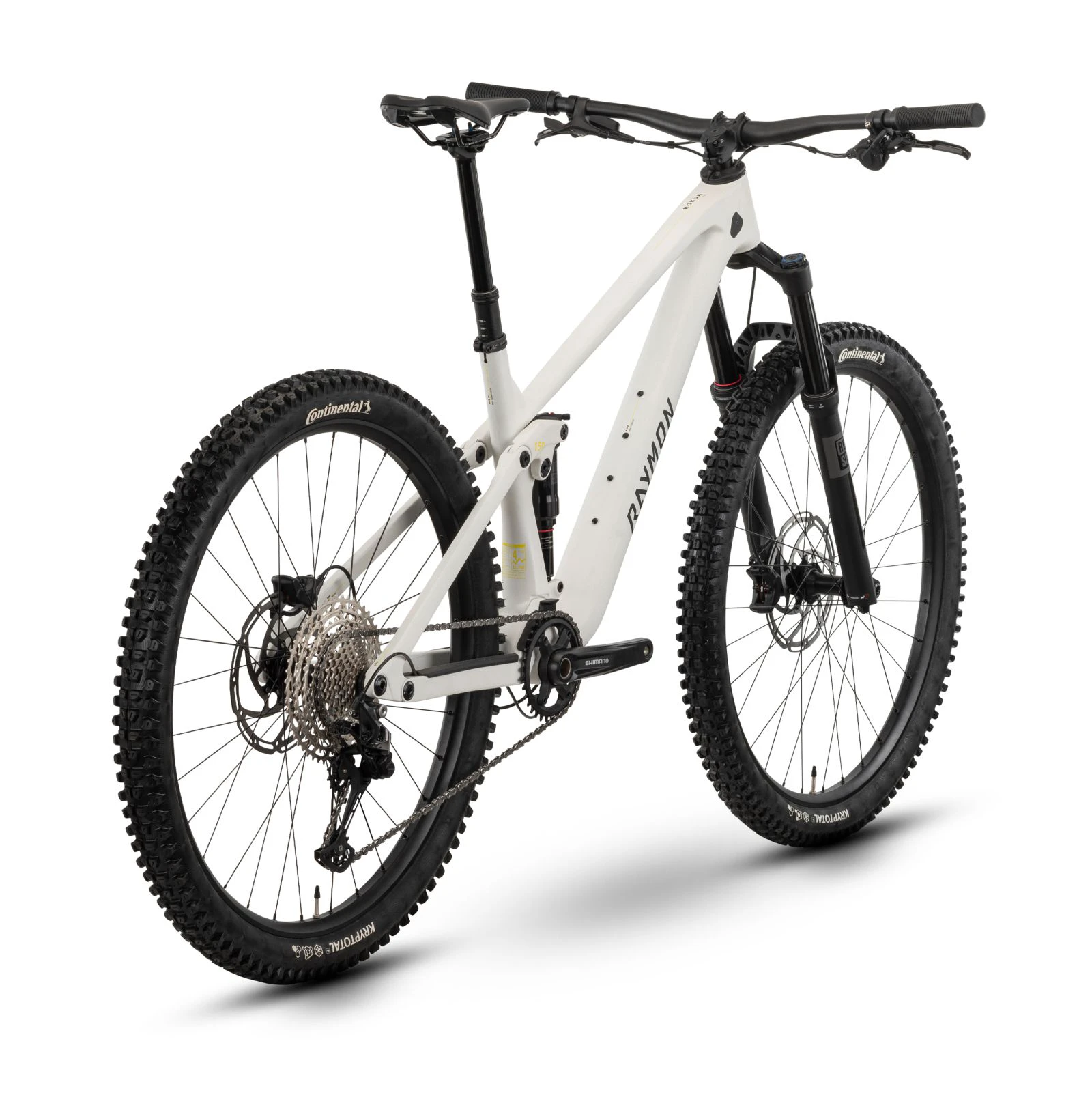 2. Bicicleta Full Suspension Raymon Rokua 150 2025 - 29 Inch, M, Alb - Deore