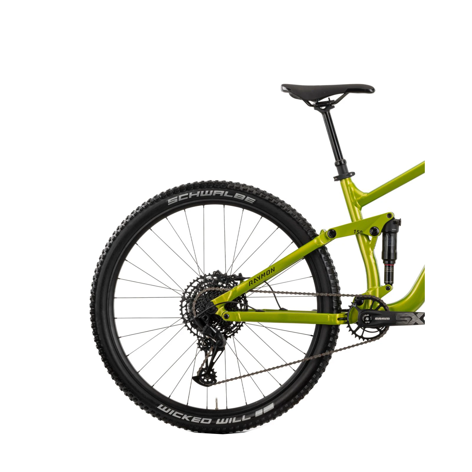 4. Bicicleta Full Suspension Raymon Yara 150 Pro 2025 - 29 Inch, L, Verde Neon - SX