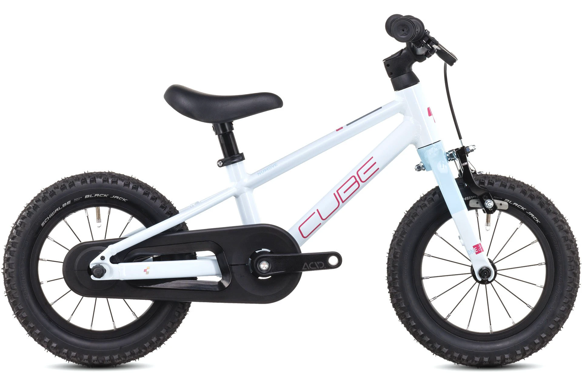 1. BICICLETA COPII CUBE NUMOVE 120 RT ALB/ROZ 12INCH