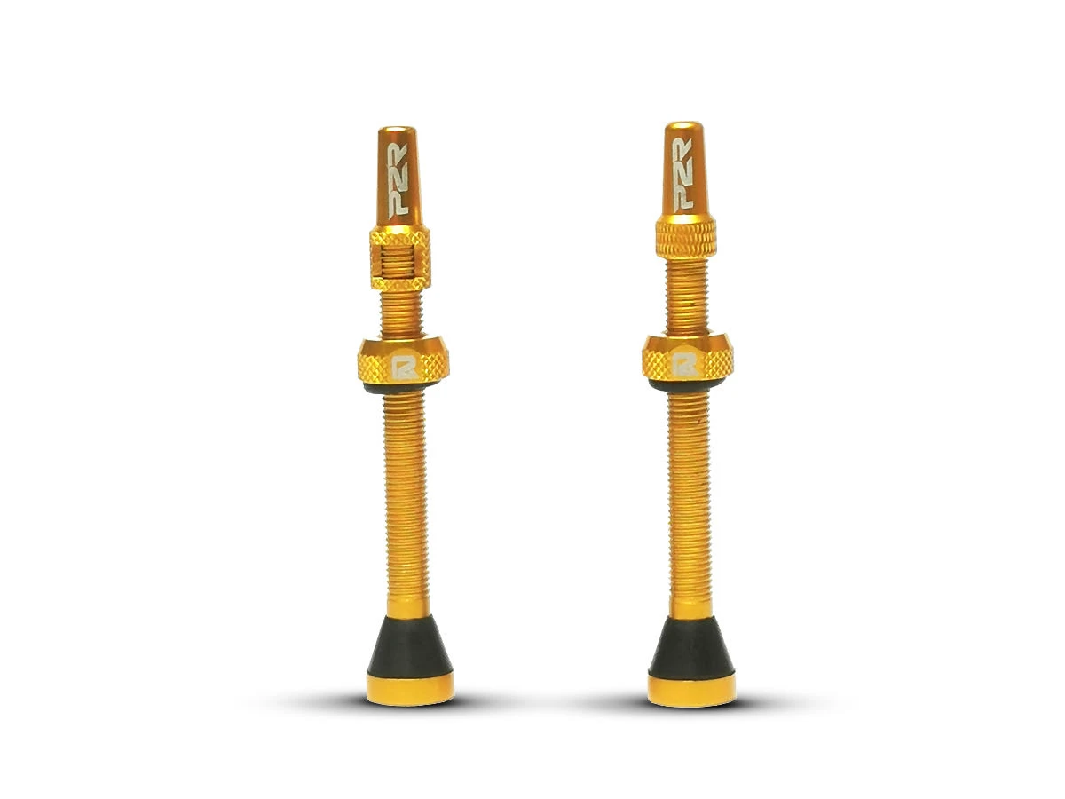 Valva Tubeless bicicleta P2R FR-11C, AL, 60mm, Auriu (OEM) - 127677