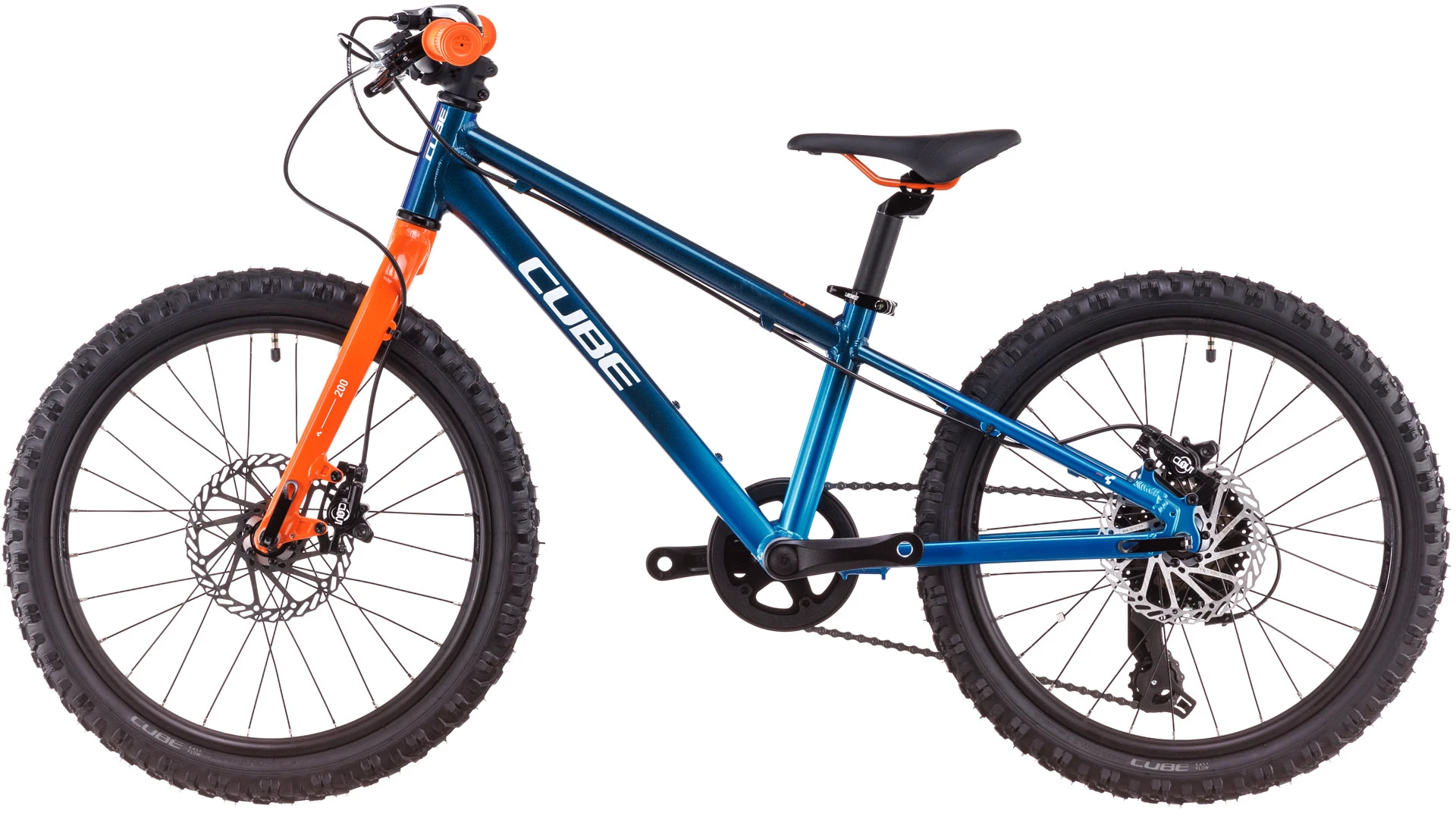 6. Bicicleta Copii Cube Acid 200 Disc Actionteam 2026 - 20 inch, Albastru-Portocaliu