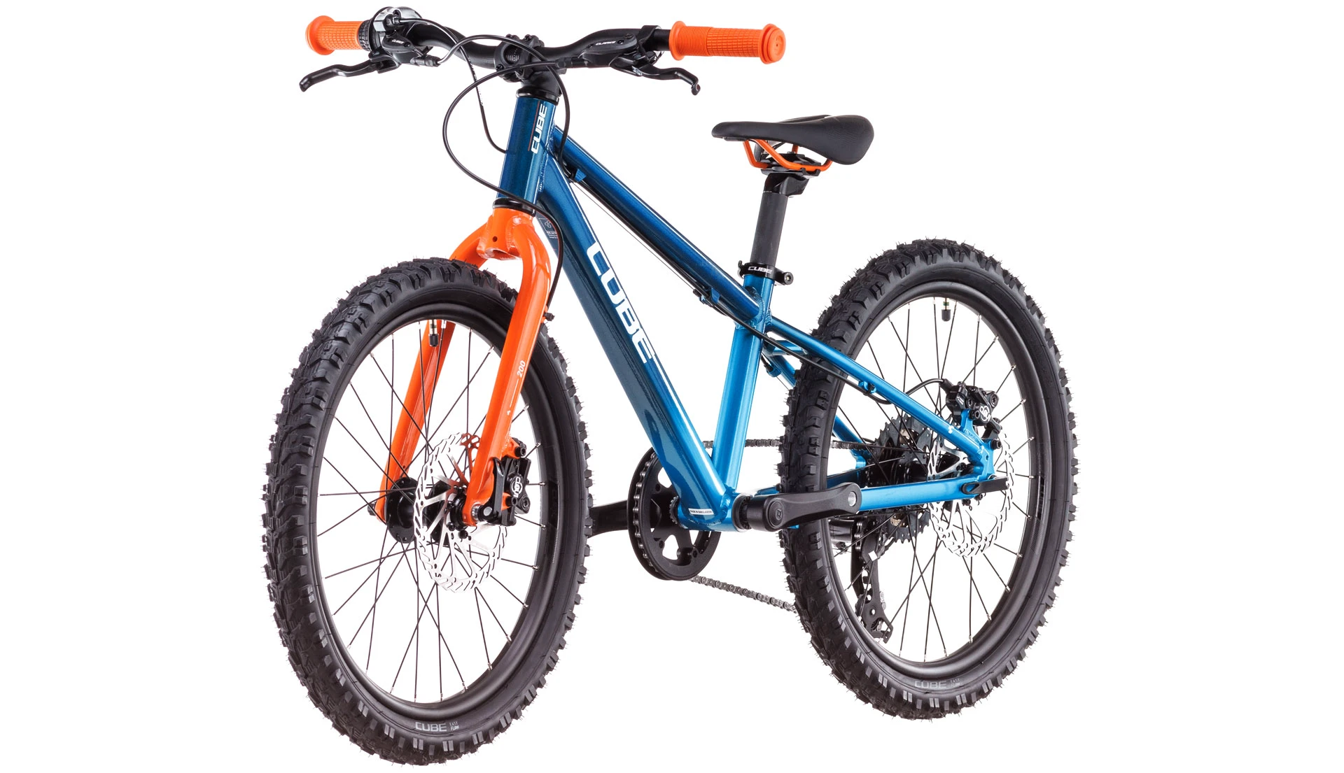 5. Bicicleta Copii Cube Acid 200 Disc Actionteam 2026 - 20 inch, Albastru-Portocaliu