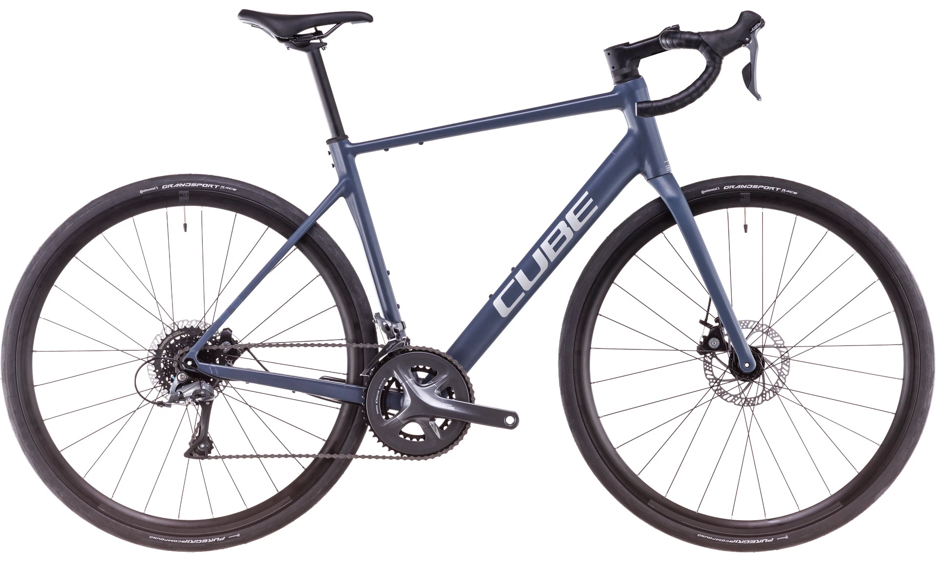1. BICICLETA CUBE ATTAIN PRO NIGHTFLIGHT GREY 2025 53 cm