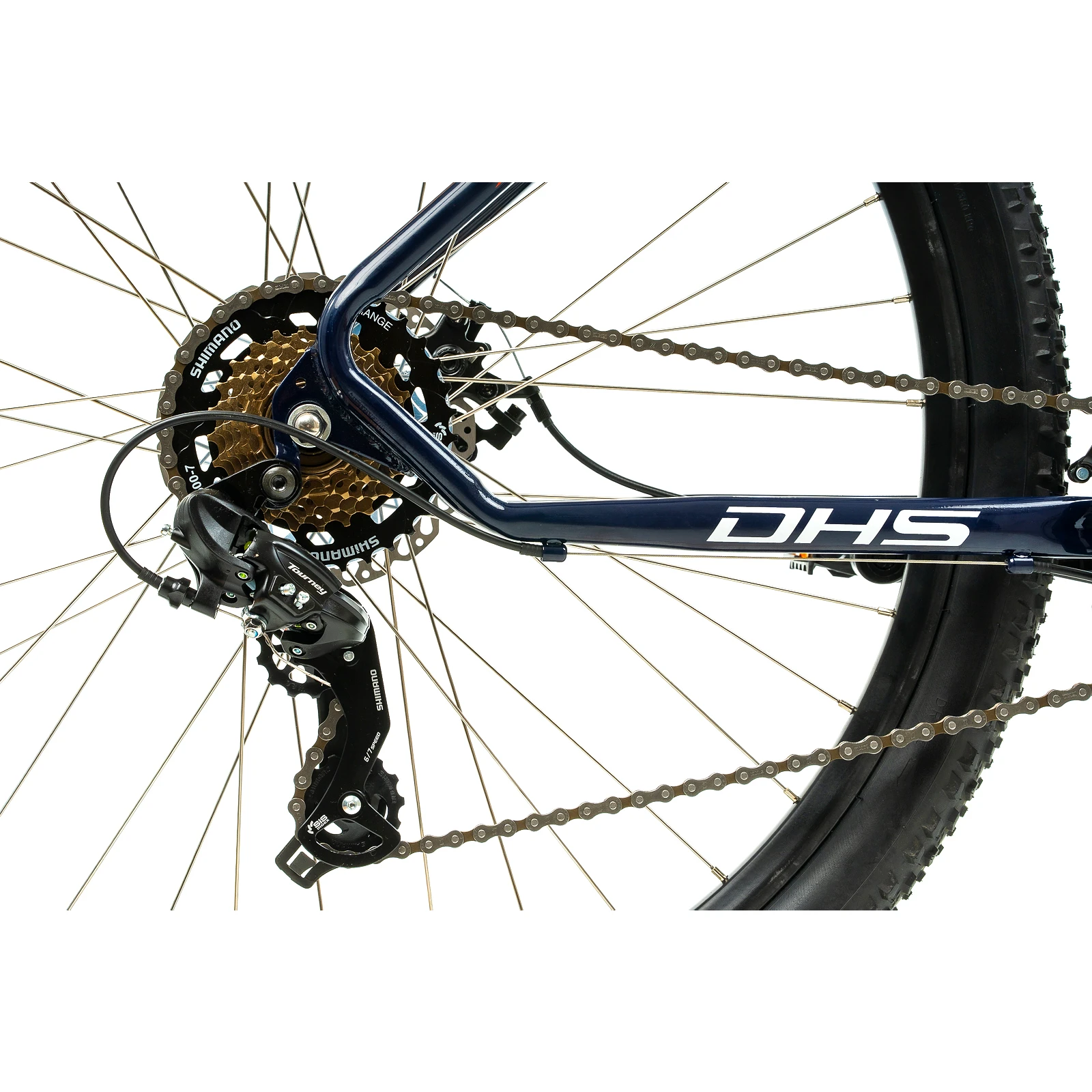 7. Bicicleta Mtb Dhs 2905 - 29 inch, M, Indigo-Rosu