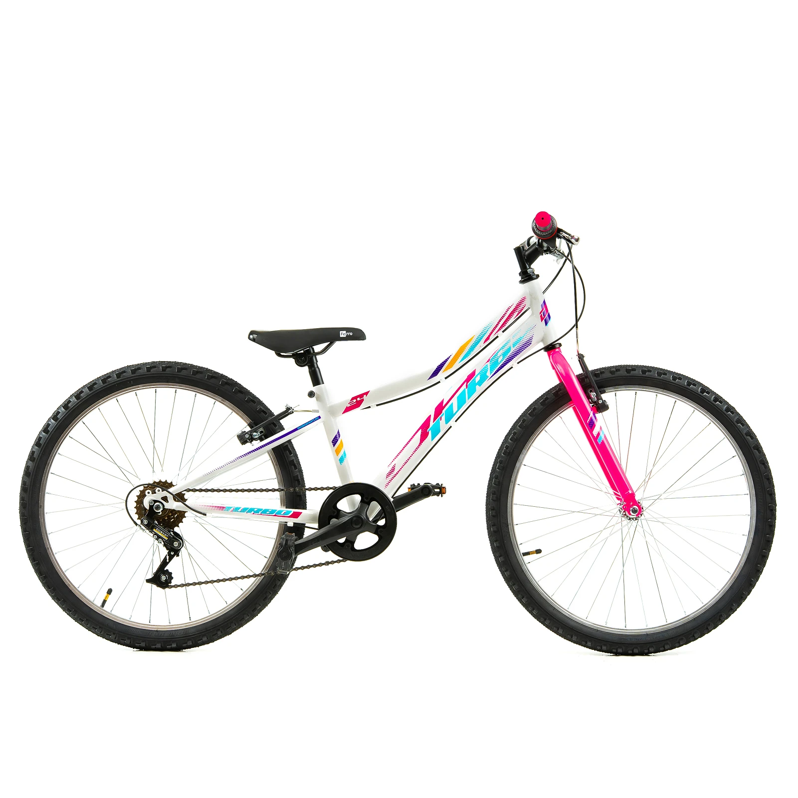 1. Bicicleta Copii DHS Turbo - 24 Inch, Alb