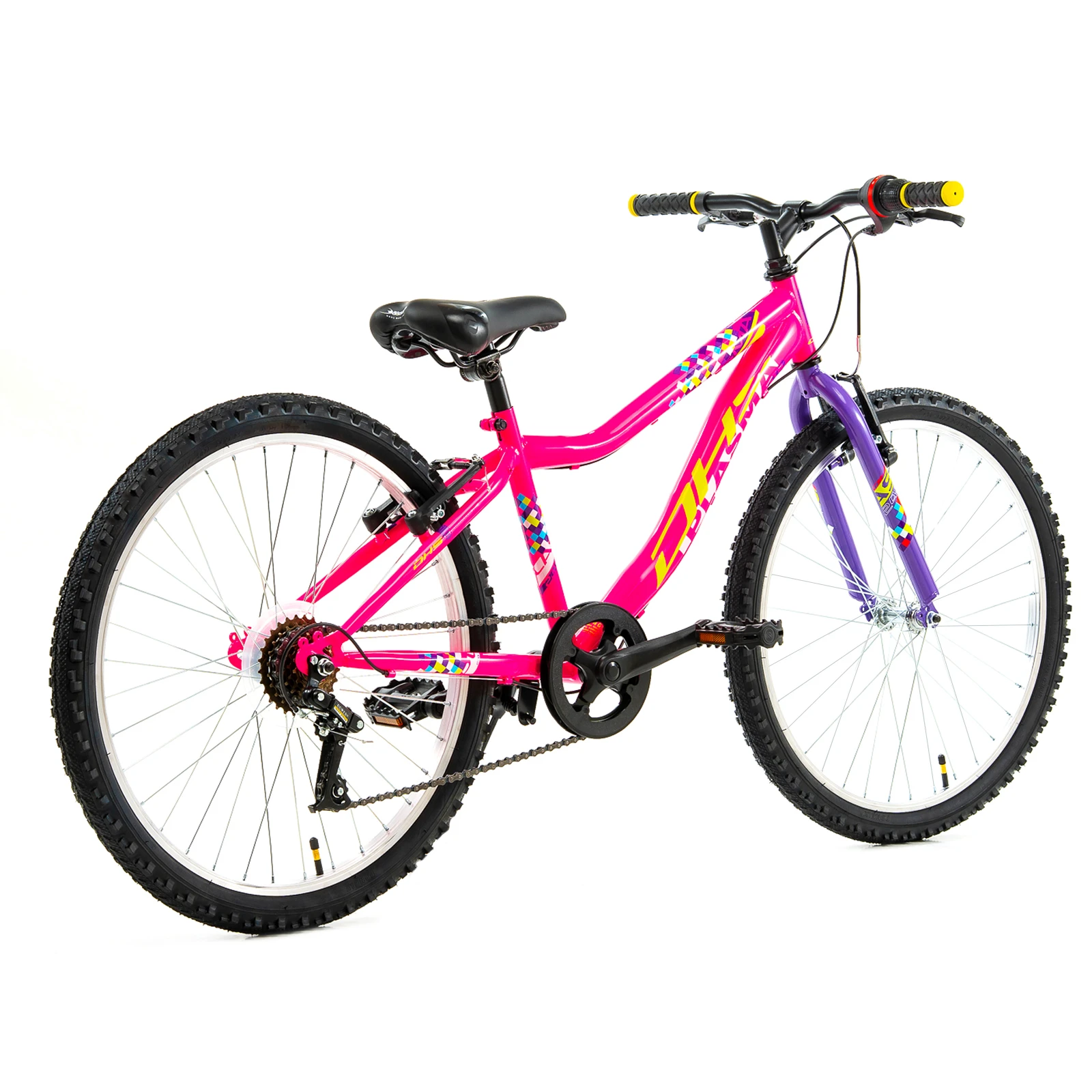 2. Bicicleta Copii DHS Plasma - 24 Inch, Roz