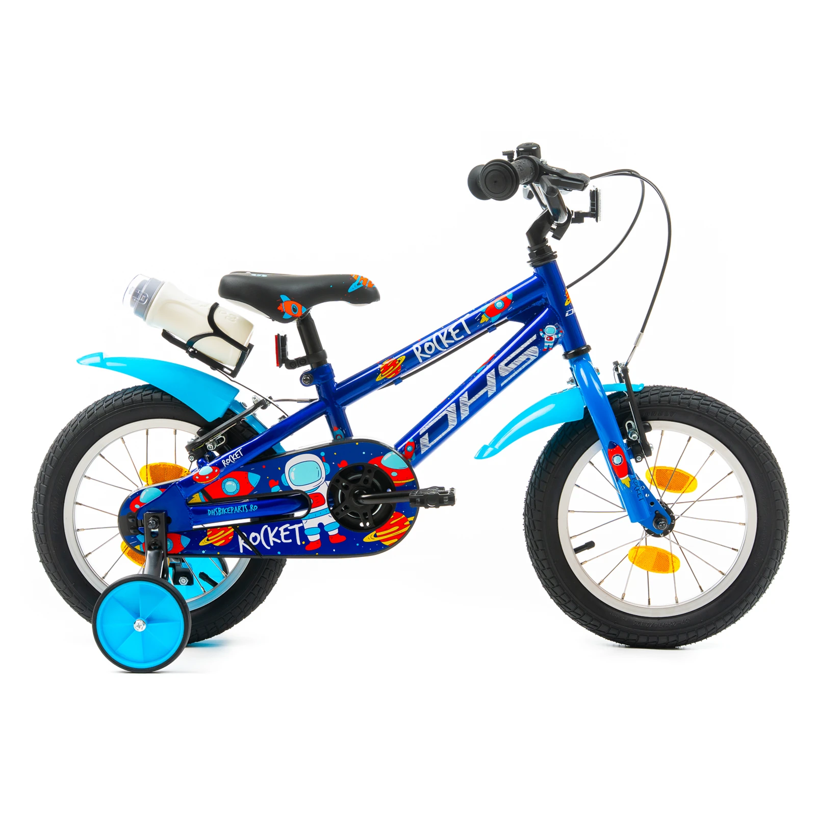 1. Bicicleta Copii DHS Rocket - 14 Inch, Albastru