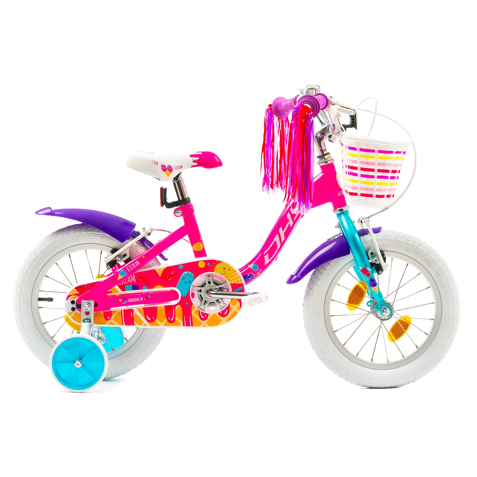 1. Bicicleta Copii DHS Icecream - 16 Inch, Roz