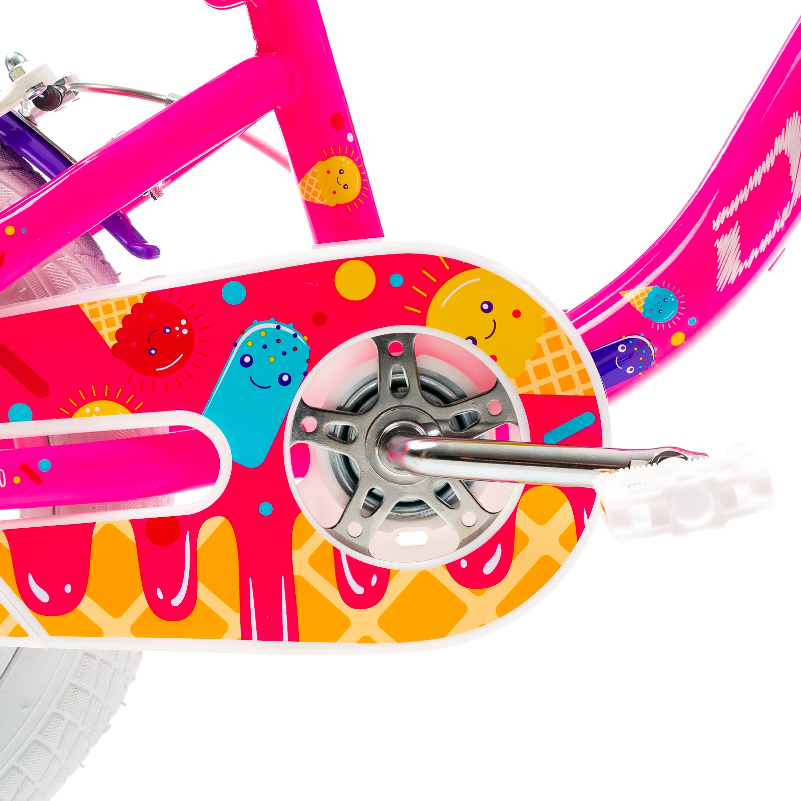 6. Bicicleta Copii DHS Icecream - 16 Inch, Roz