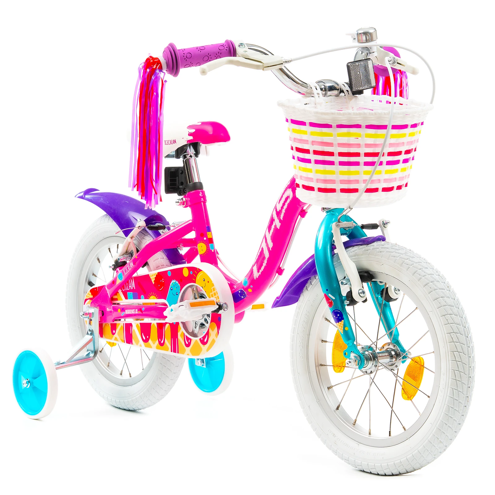 2. Bicicleta Copii DHS Icecream - 16 Inch, Roz