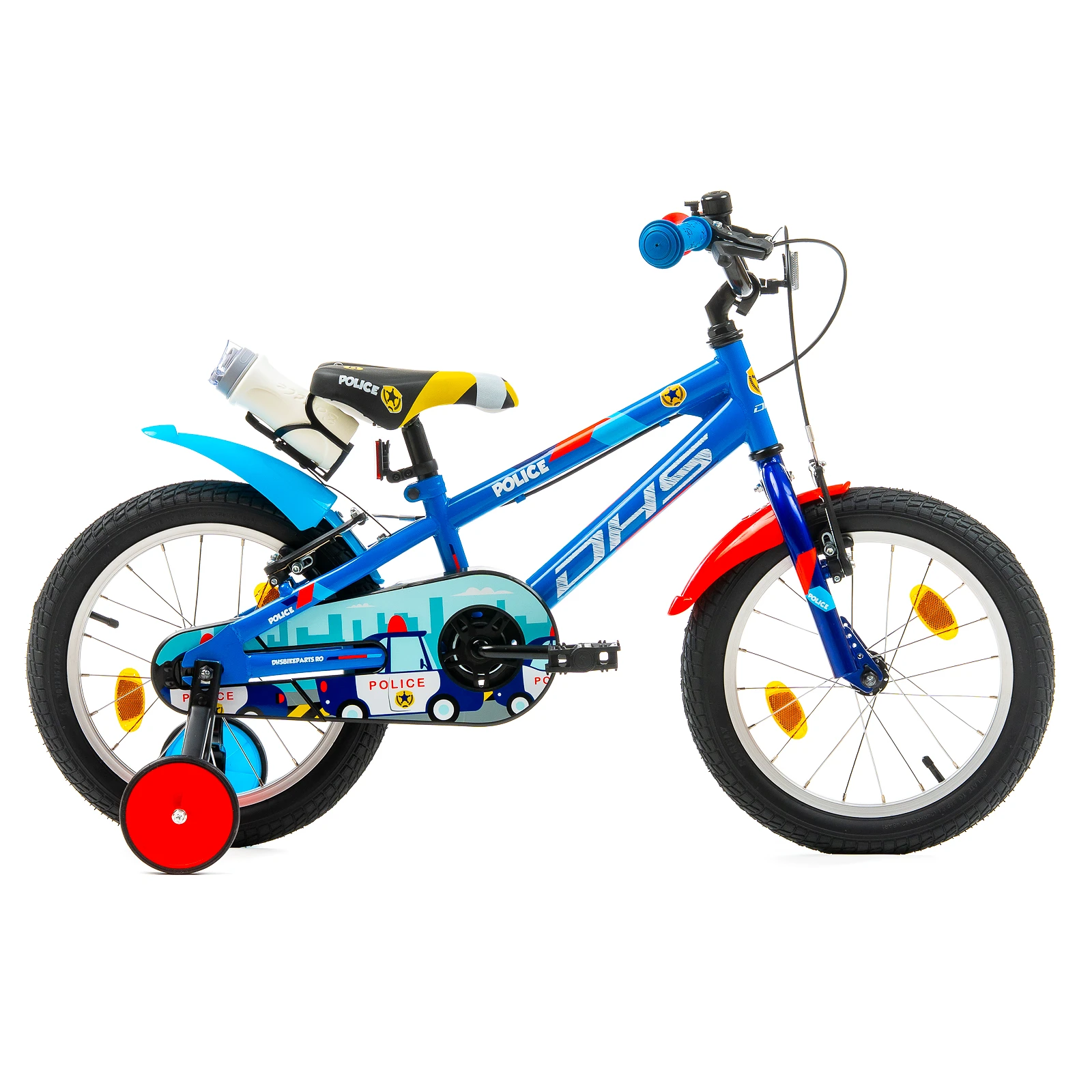 Bicicleta Copii DHS Police - 14 Inch, Albastru - 147389