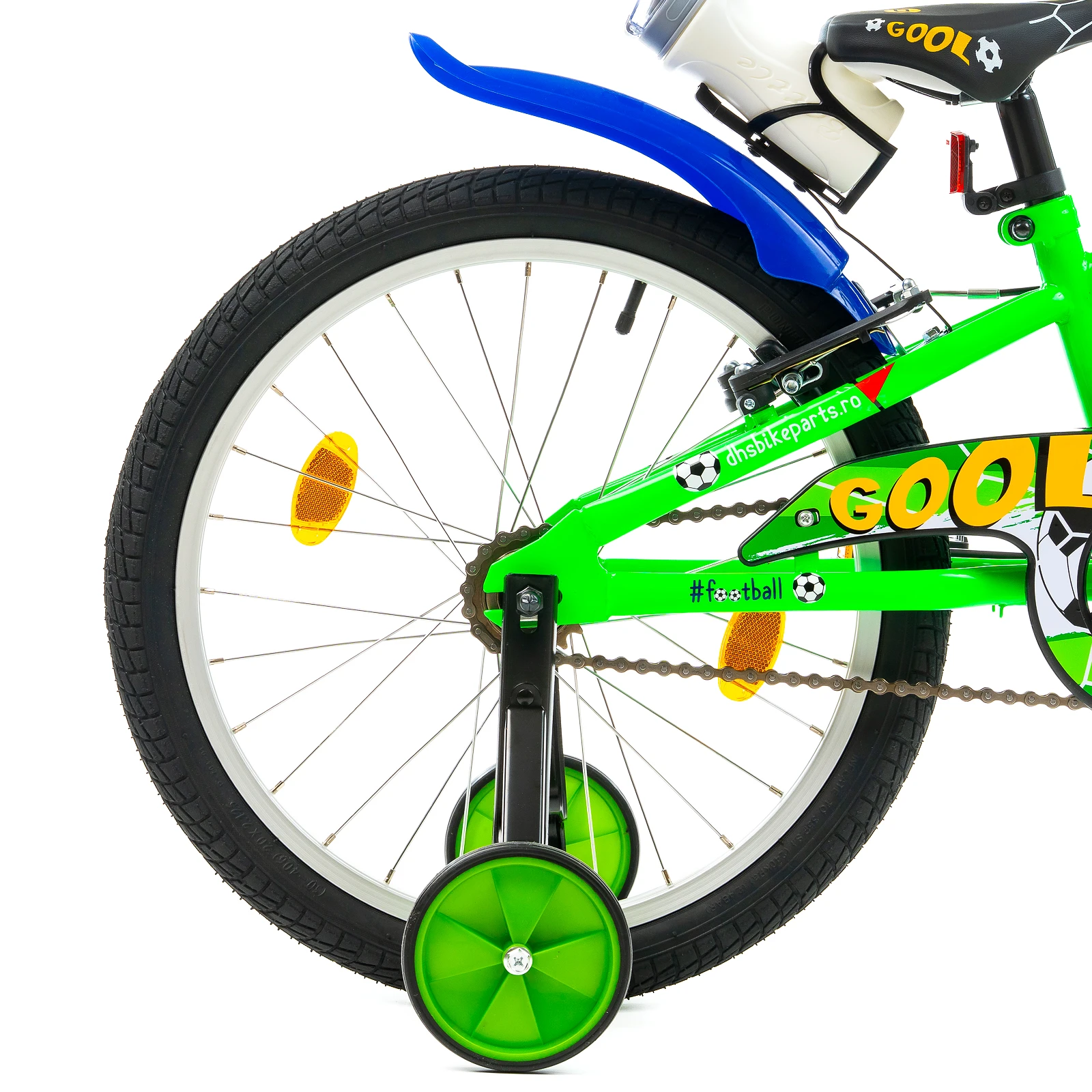 7. Bicicleta Copii DHS Football - 20 Inch, Verde
