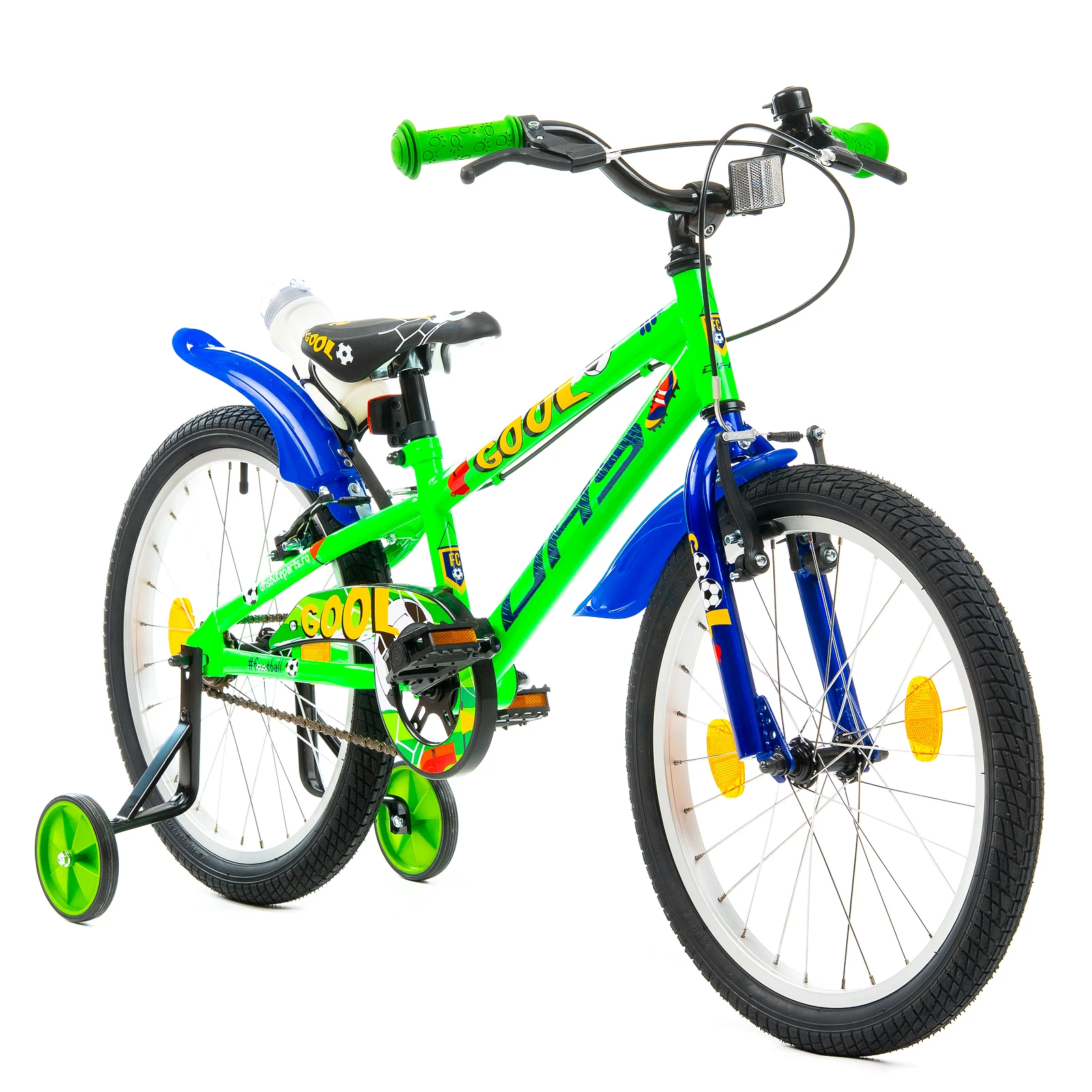 3. Bicicleta Copii DHS Football - 20 Inch, Verde