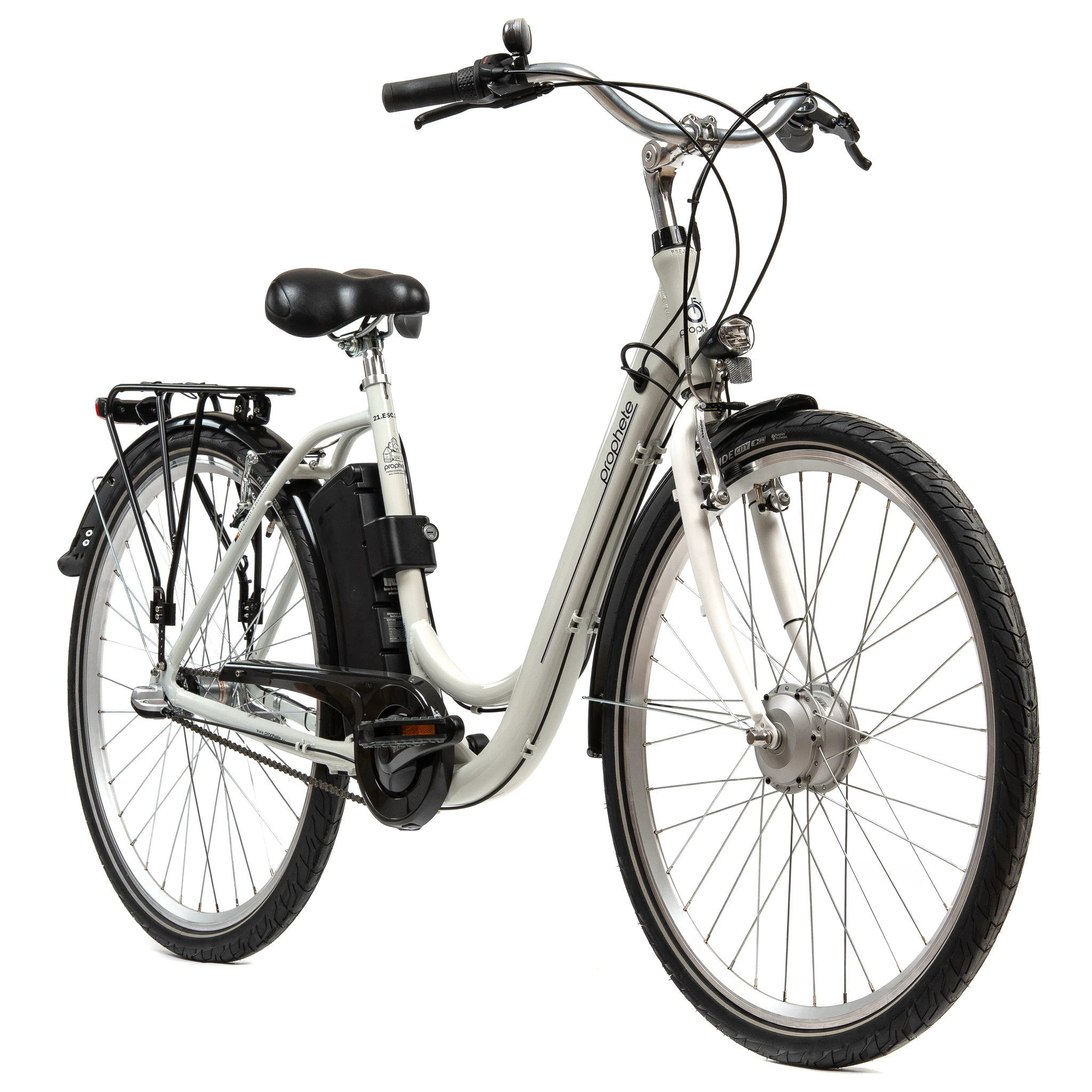 2. Bicicleta Electrica Prophete 52421 - 28 Inch, M, Alb