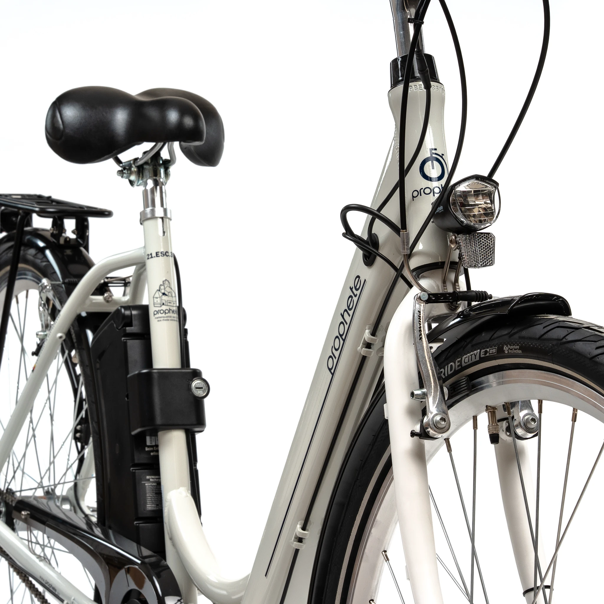 5. Bicicleta Electrica Prophete 52421 - 28 Inch, M, Alb