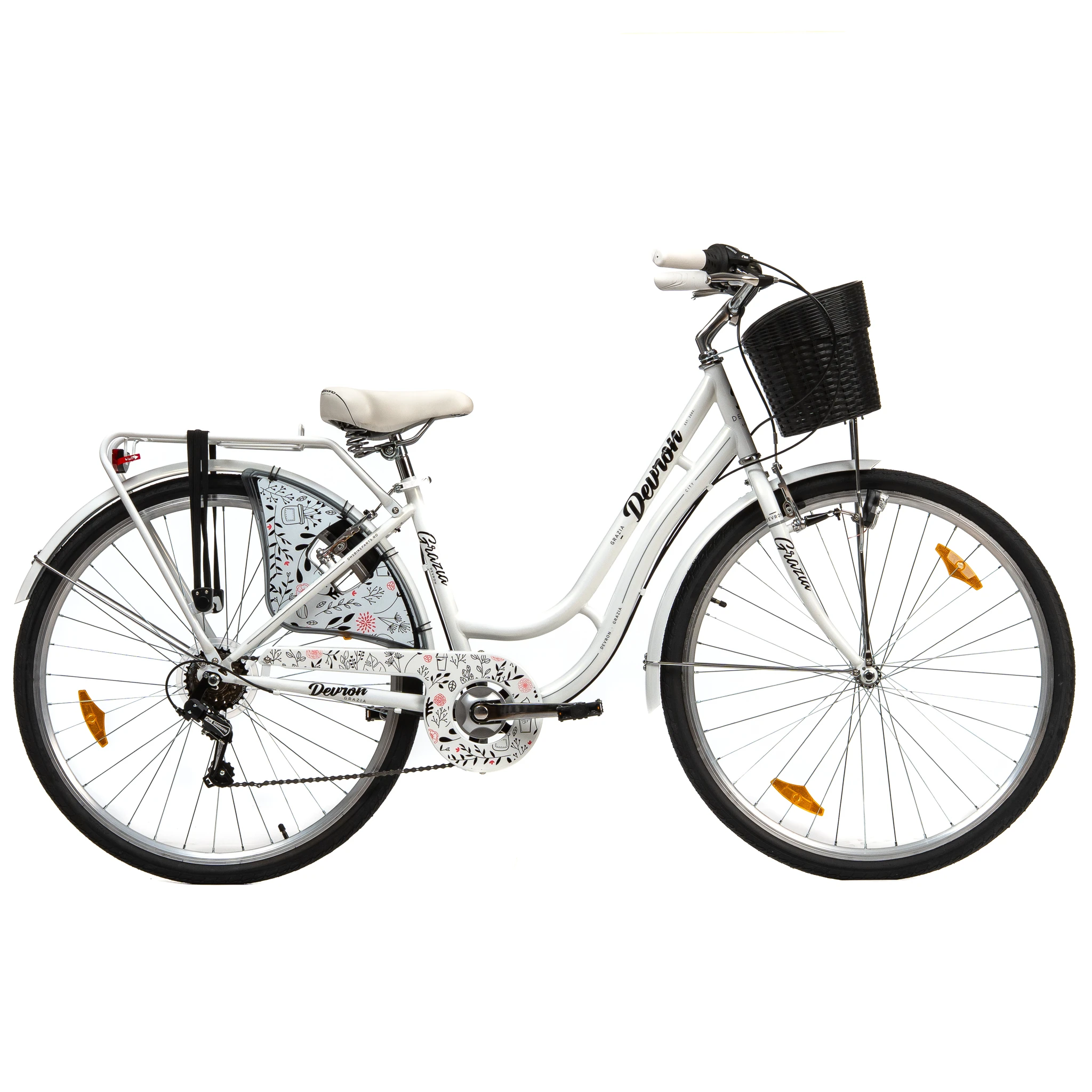 1. Bicicleta Oras Devron Grazia 6S - 28 Inch, L, Alb