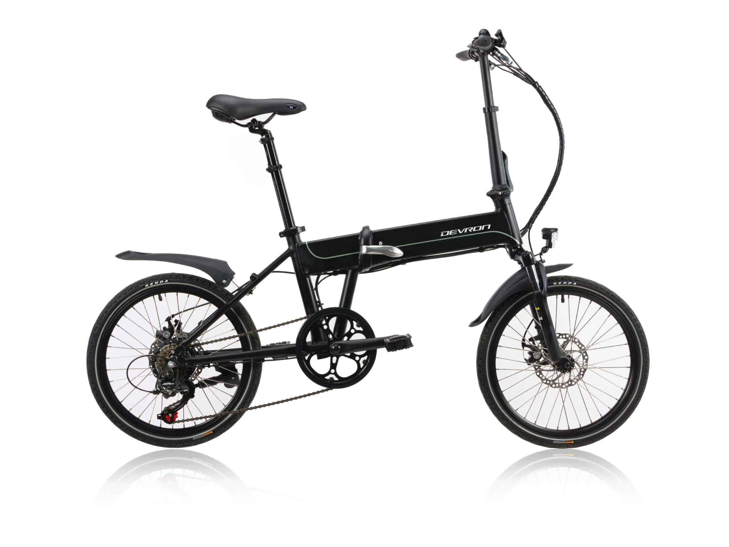 1. Bicicleta Electrica Pliabila Devron 20201 - 20 inch, S, Negru