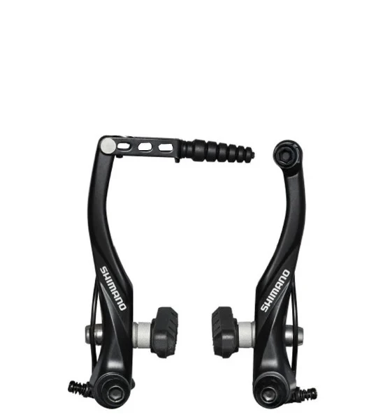 1. Frana fata V-Brake Shimano ABRT4000FX43ML, saboti S65T, distantier subtire, suruburi 25 mm, negru