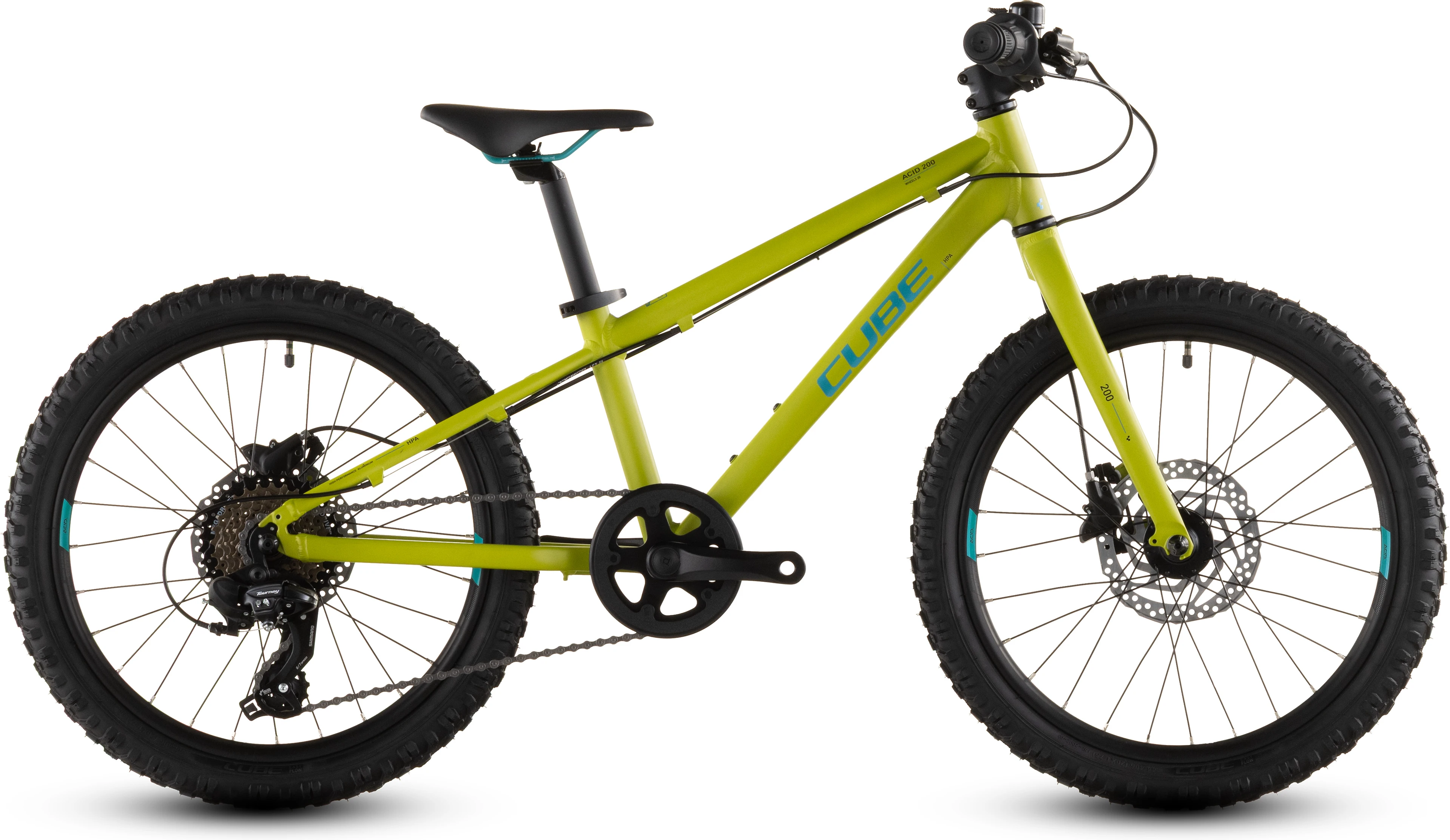 1. Bicicleta Copii Cube Acid 200 Disc Lizard Blue 2026 - 20 inch, Galben-Albastru