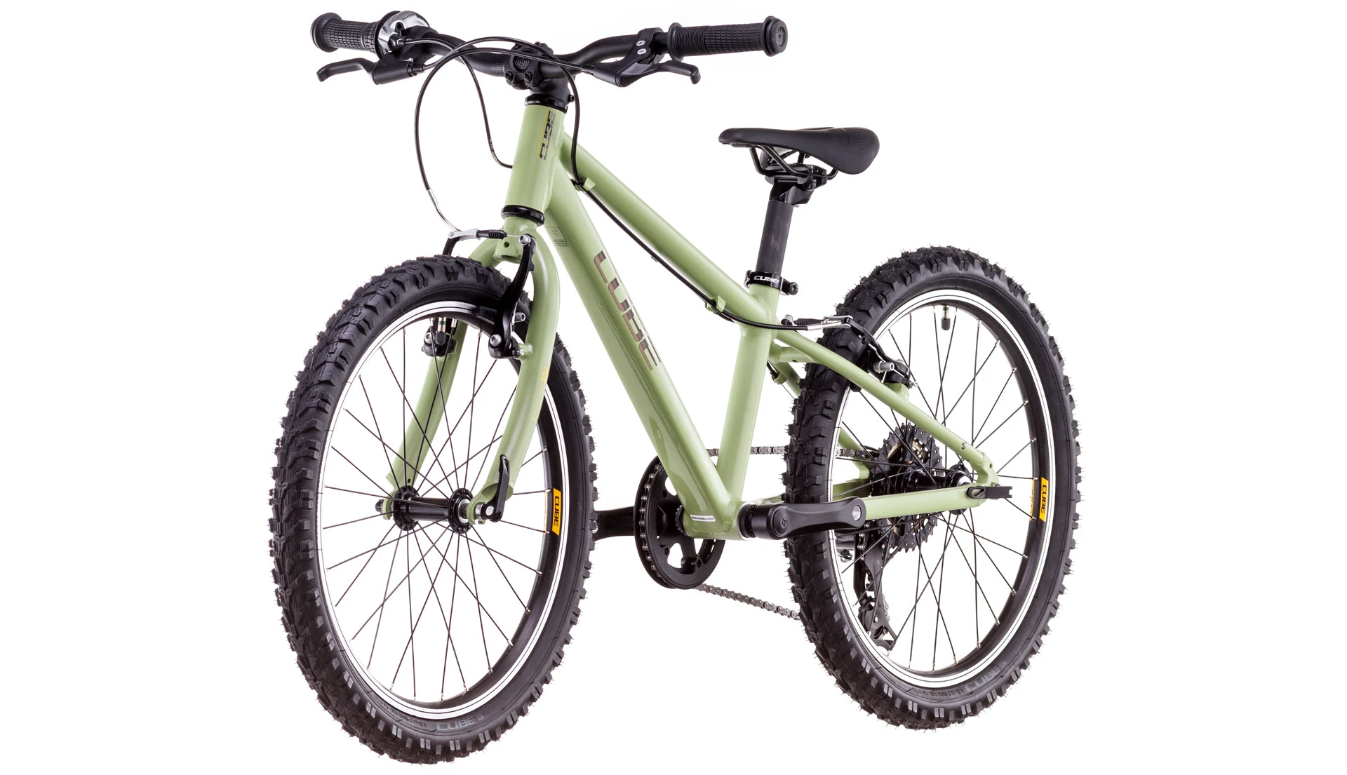4. Bicicleta Copii Cube Acid 200 Lightolive Orange 2026 - 20 inch, Verde-Portocaliu