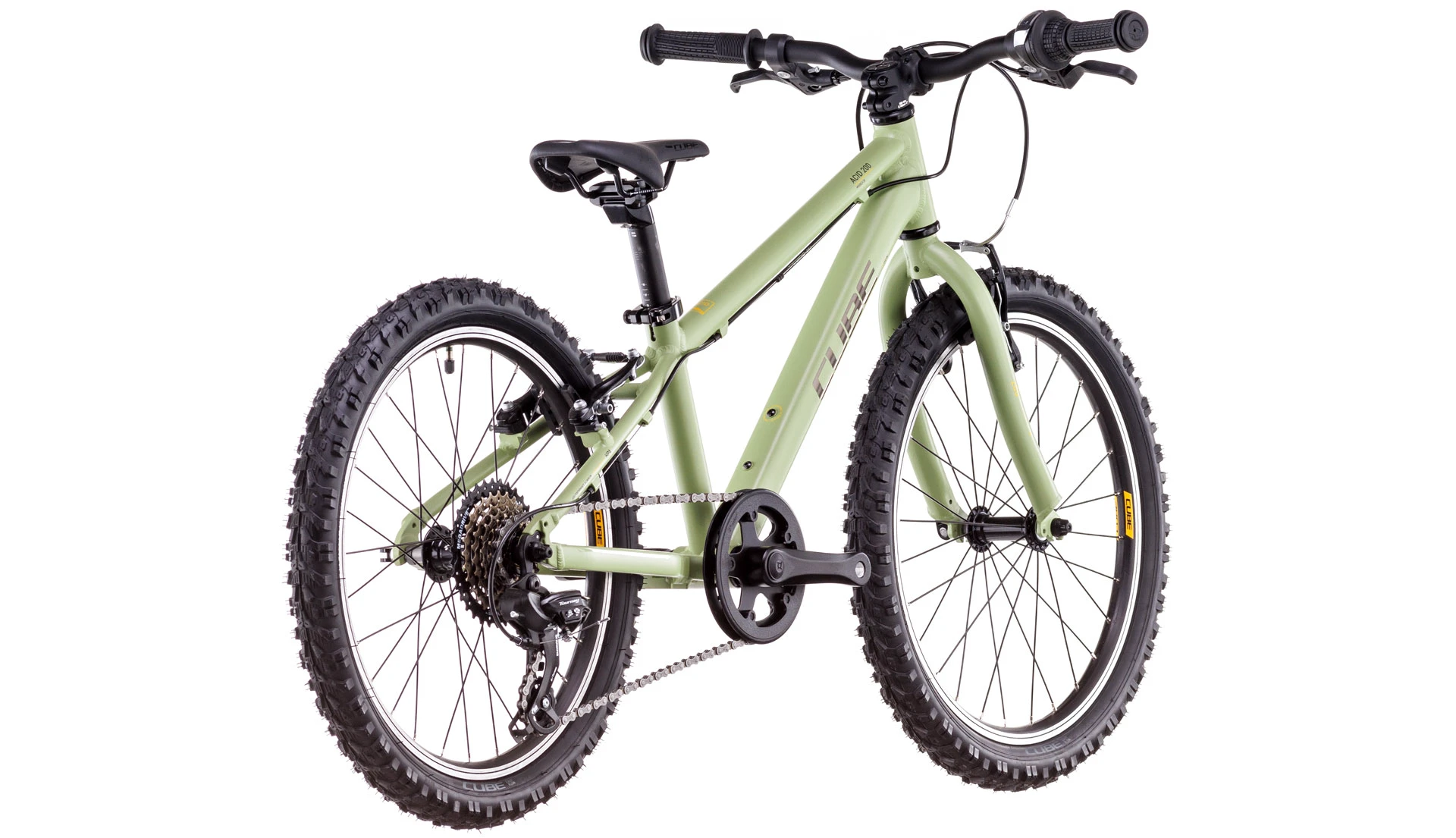 7. Bicicleta Copii Cube Acid 200 Lightolive Orange 2026 - 20 inch, Verde-Portocaliu