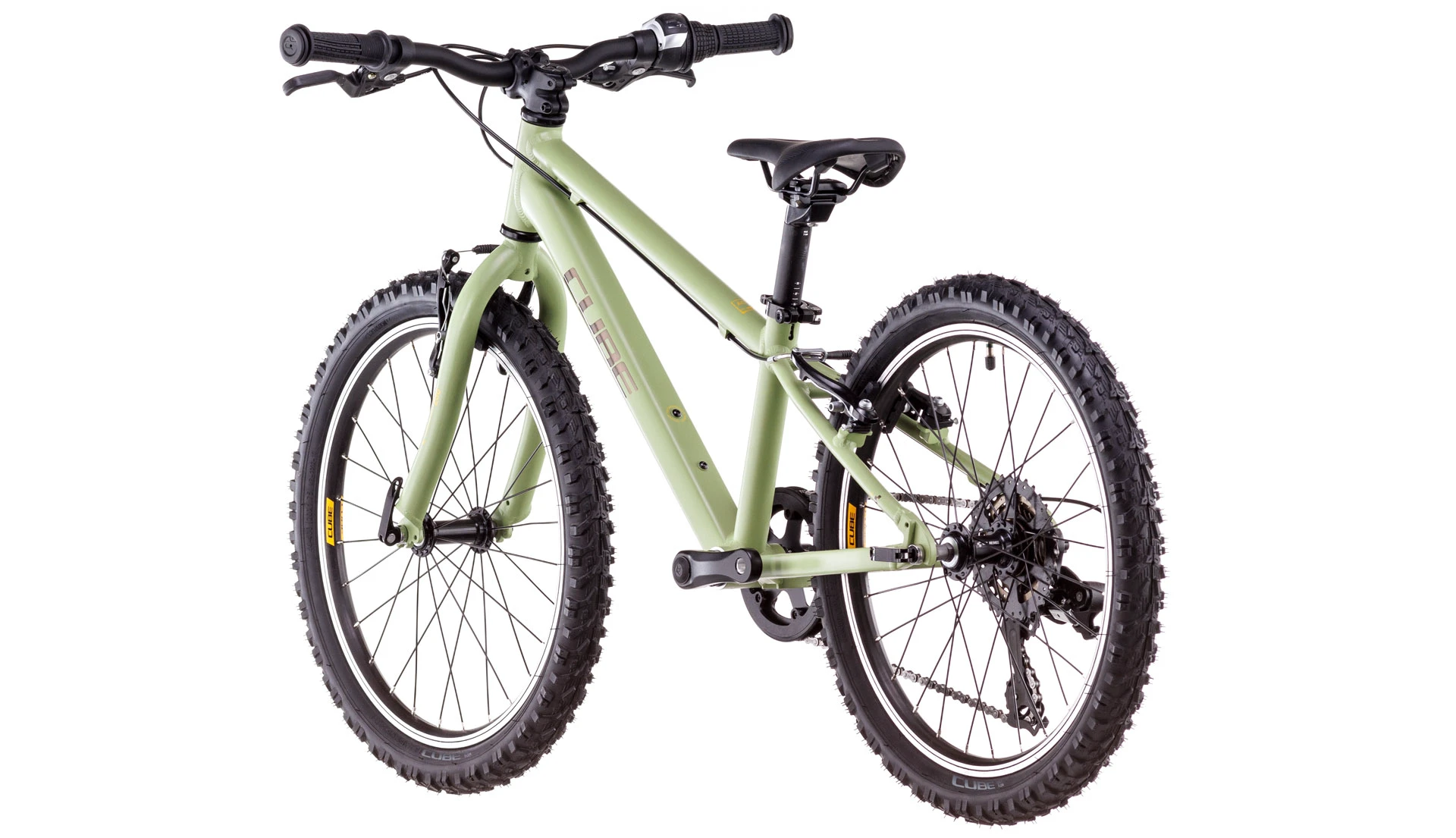 6. Bicicleta Copii Cube Acid 200 Lightolive Orange 2026 - 20 inch, Verde-Portocaliu
