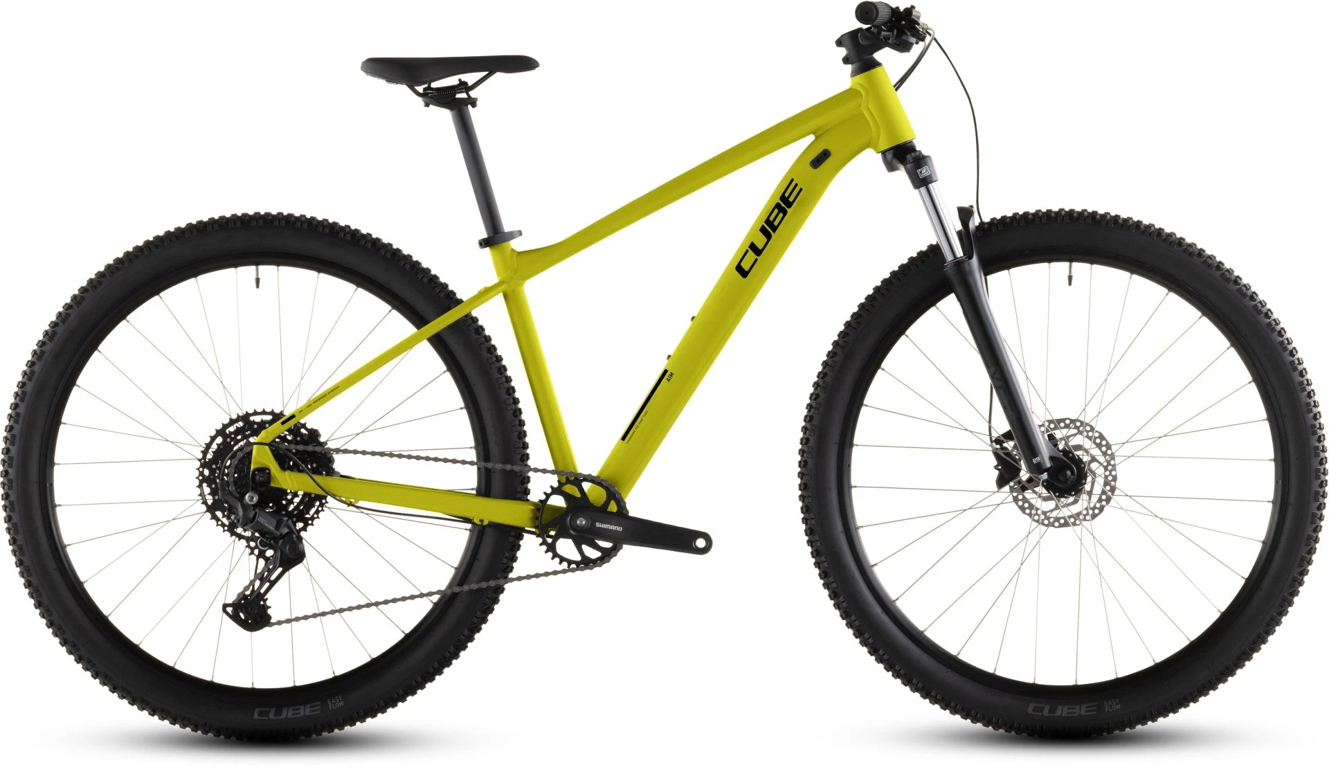 1. Bicicleta Mtb Cube Aim Pro Lizard Black 2026 - 27.5 Inch, S, Galben