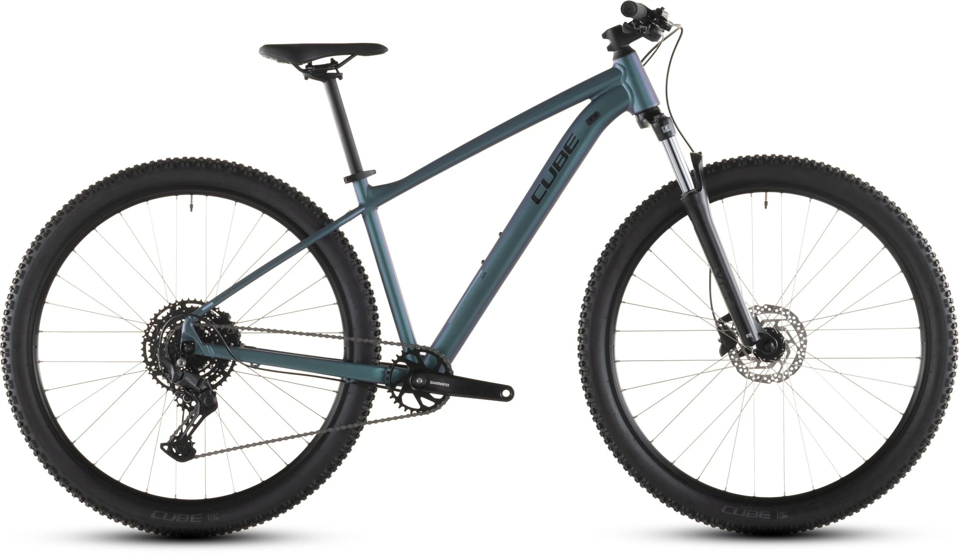 1. Bicicleta Mtb Cube Aim Pro Smaragdgrey Prism 2026 - 29 Inch, M, Gri
