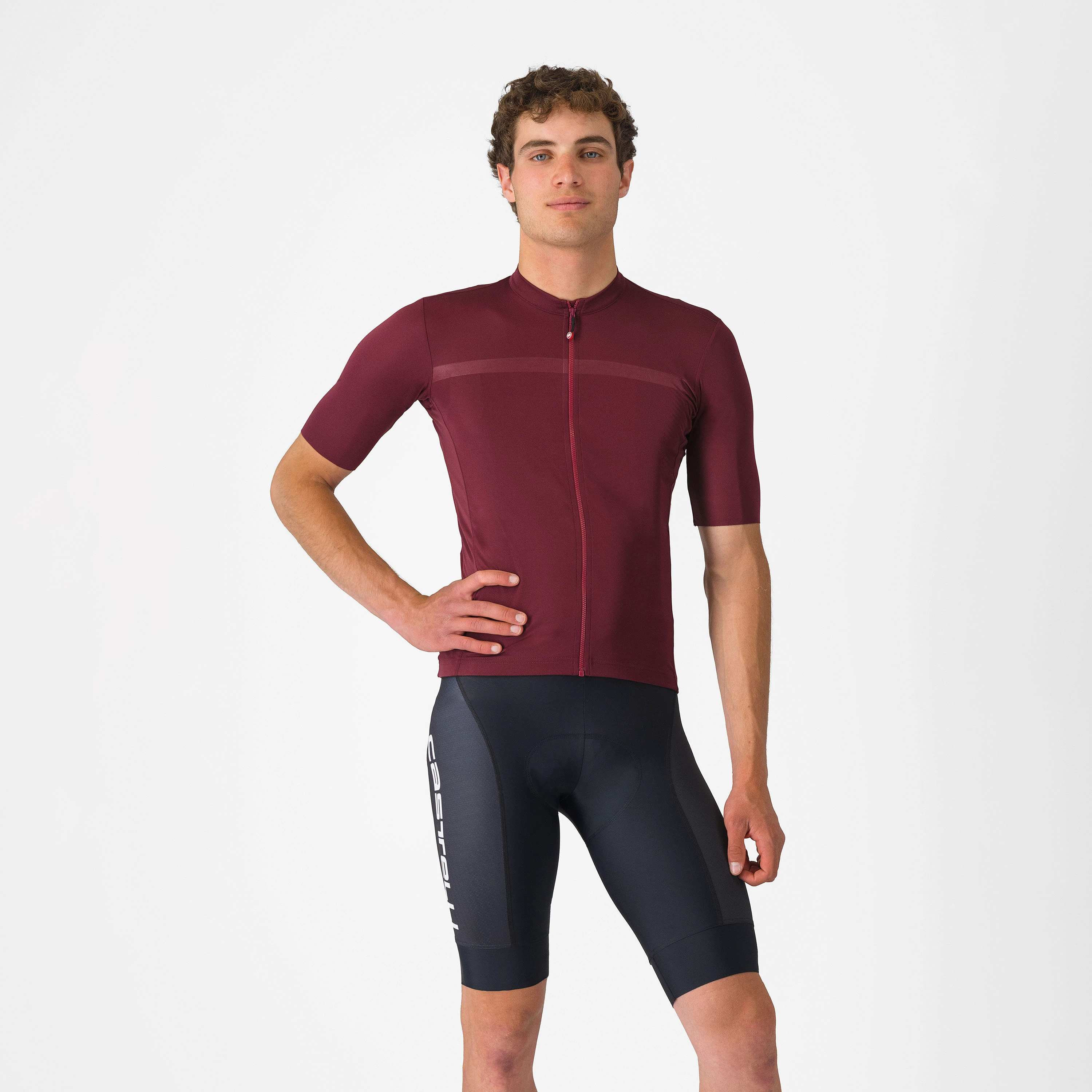 1. Castelli - pantaloni ciclism scurti cu bretele - Competizione 2 Kit Bibshort - 15-35 gr C - negru
